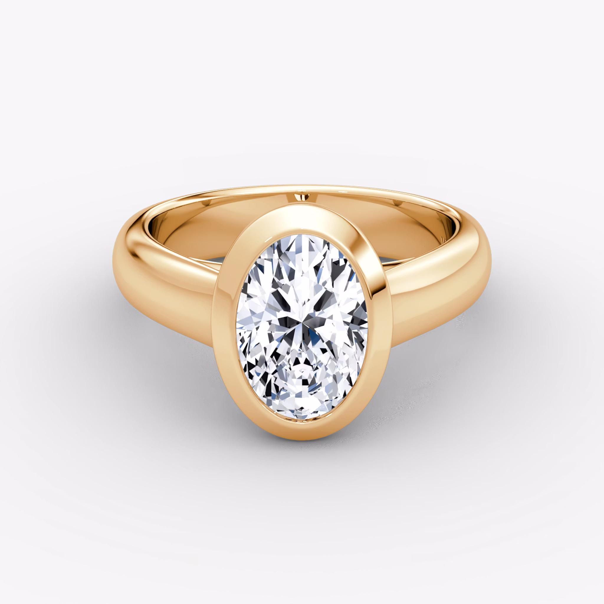 Sculpture Bezel Oval | Rose Gold