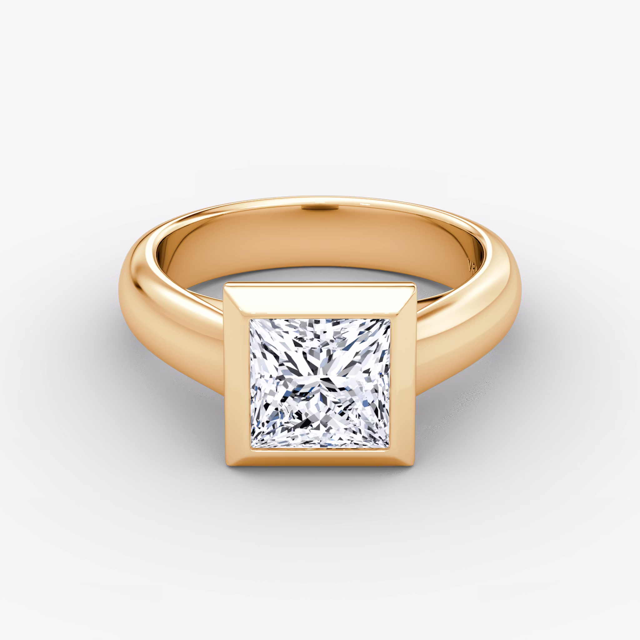 Sculpture Bezel Princess | Rose Gold