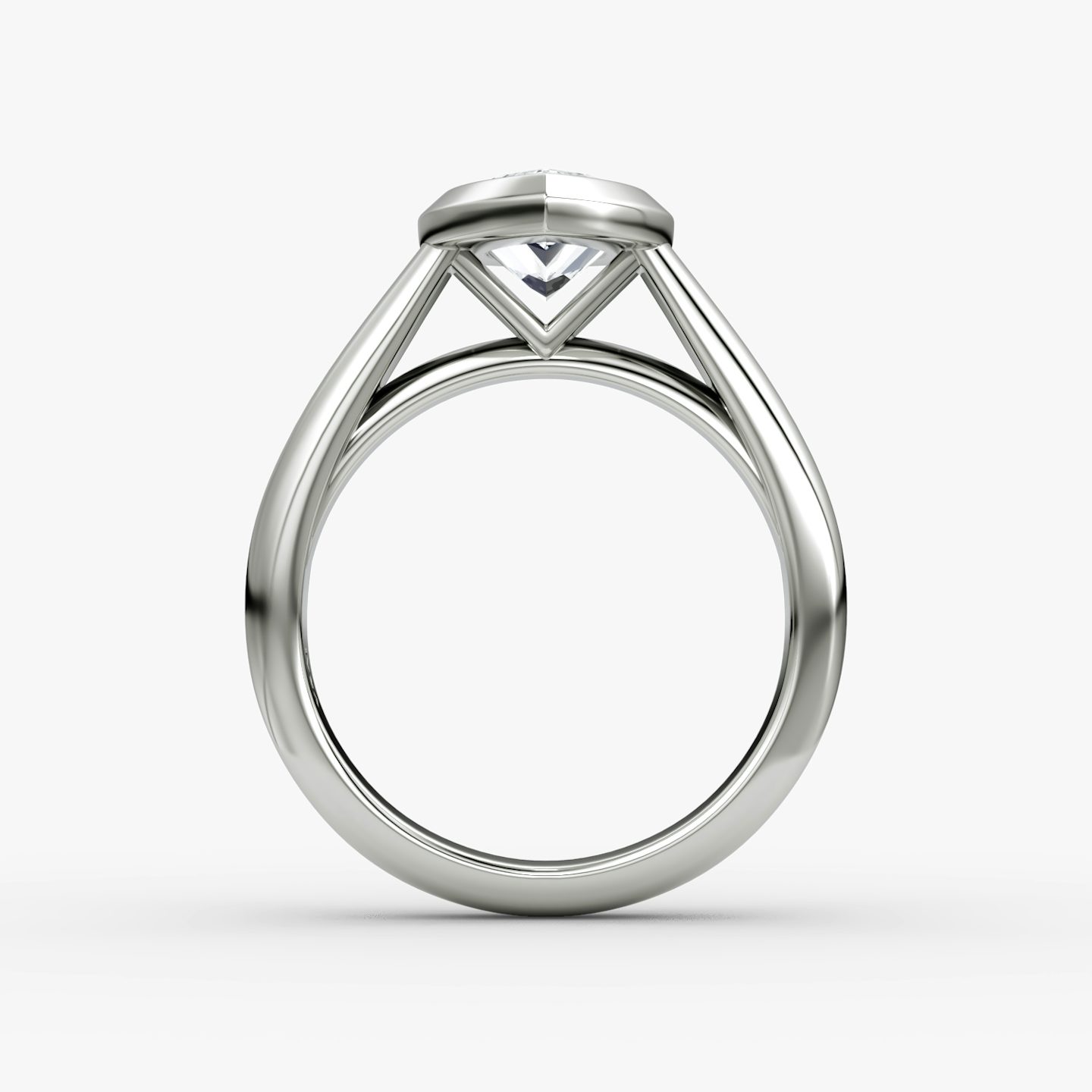 The Sculpture Bezel | Pear | Platinum | bandAccent: Plain | diamondOrientation: vertical | caratWeight: other
