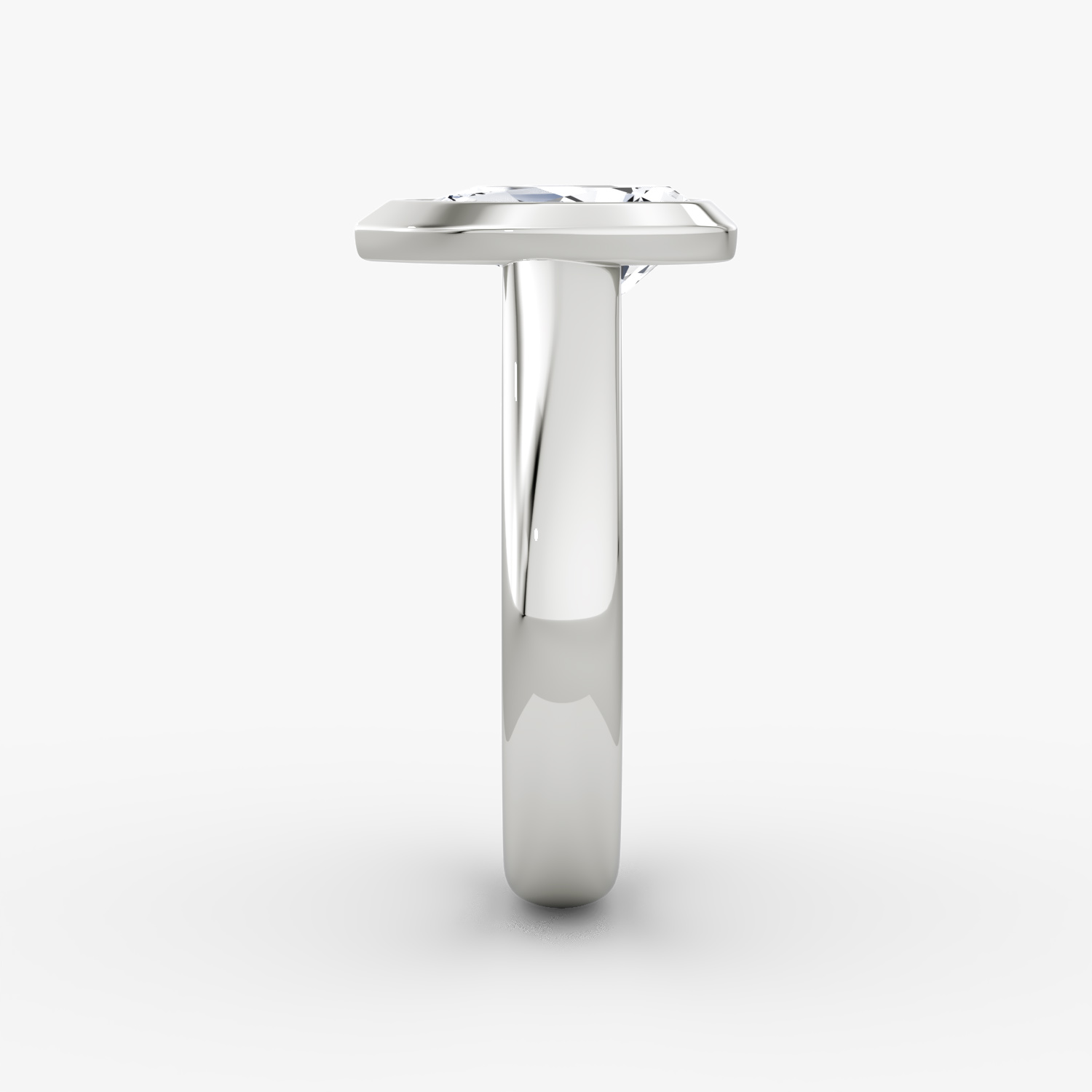 The Sculpture Bezel | Pear | Platinum | bandAccent: Plain | diamondOrientation: vertical | caratWeight: other