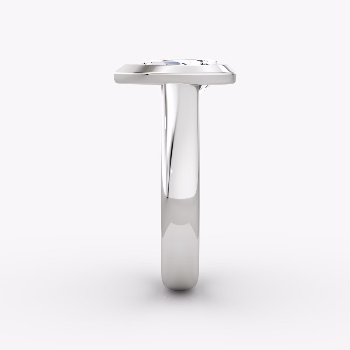 The Sculpture Bezel | Pear | Platinum | bandAccent: Plain | diamondOrientation: vertical | caratWeight: other