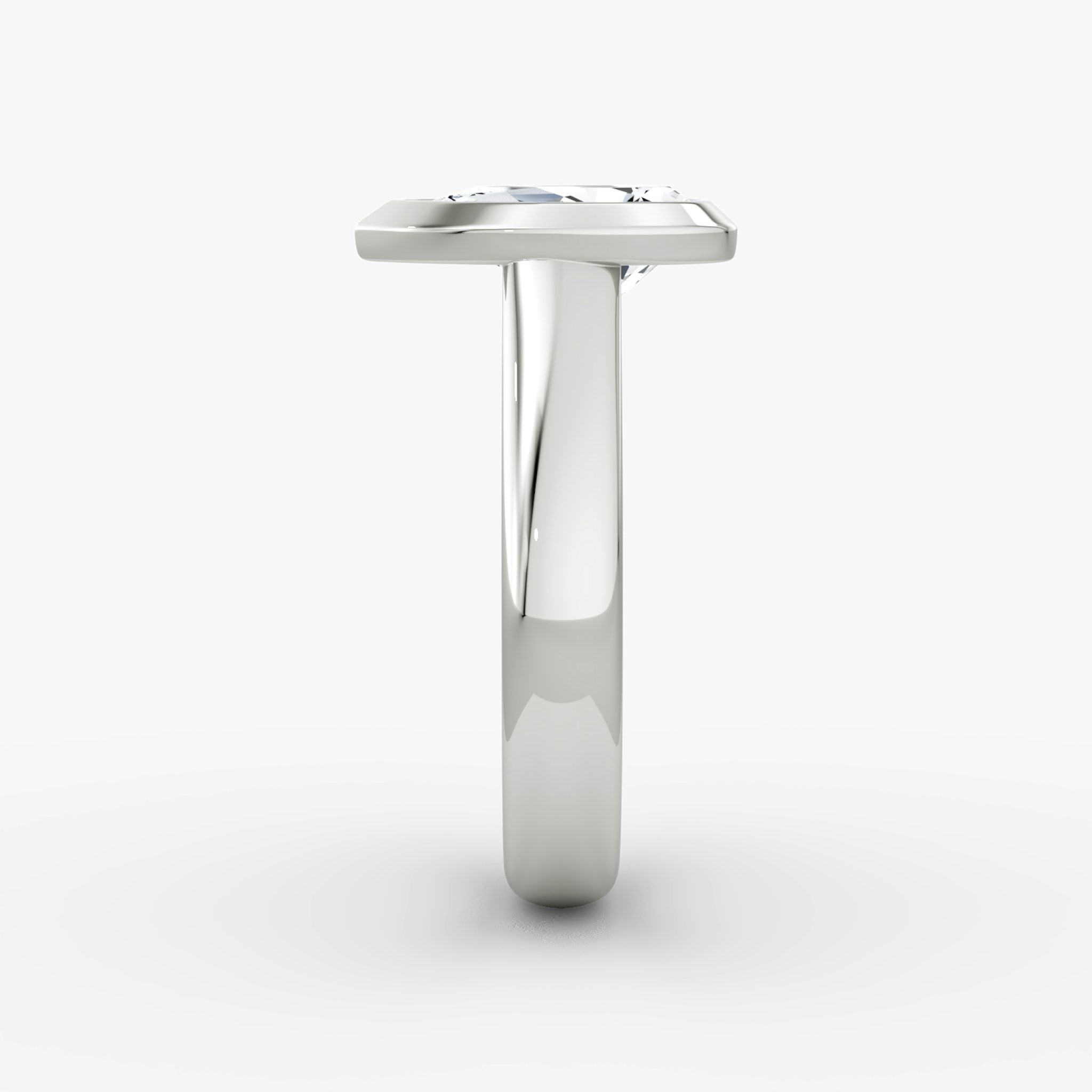 The Sculpture Bezel | Pear | Platinum | bandAccent: Plain | diamondOrientation: vertical | caratWeight: other