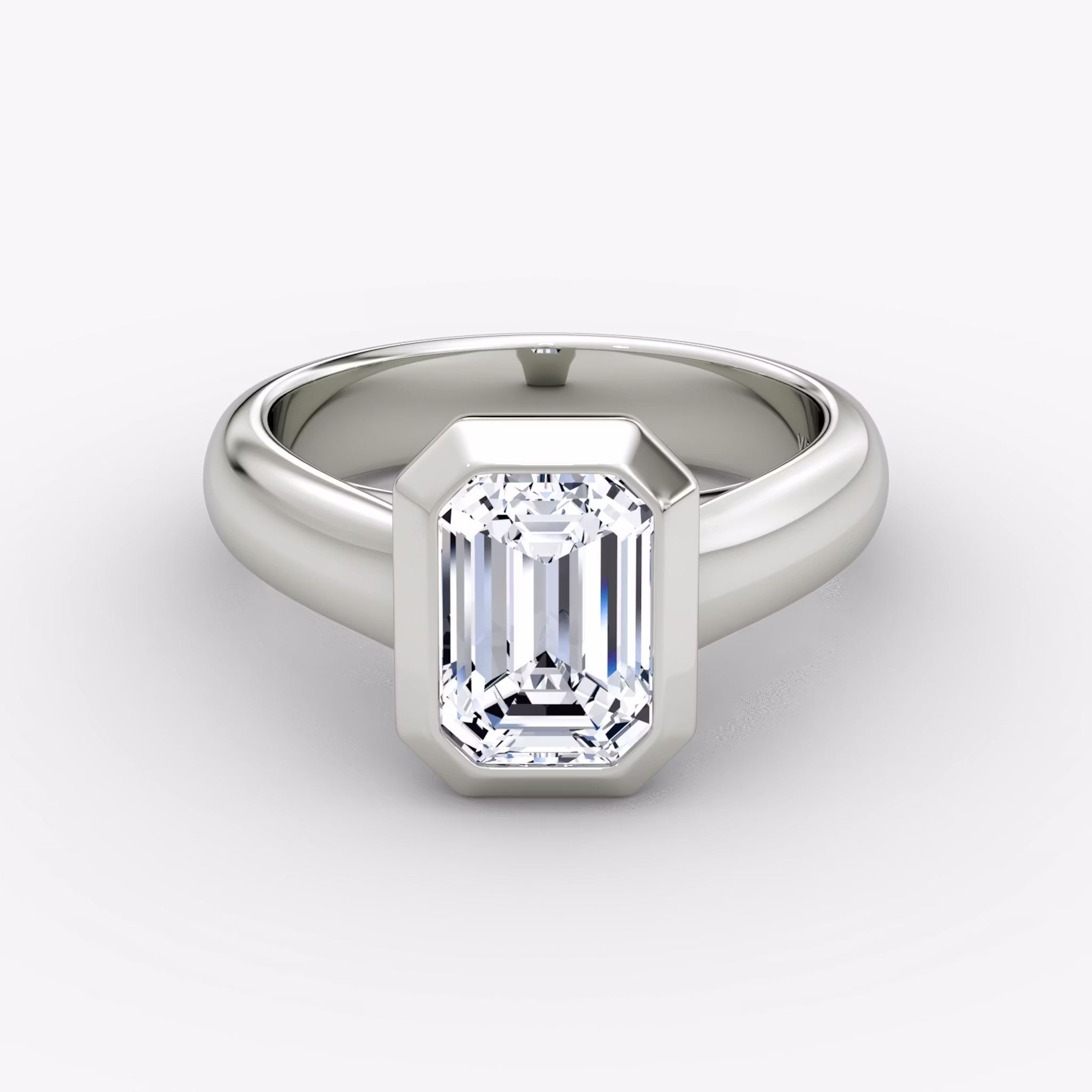 The Sculpture Bezel Emerald | Platinum