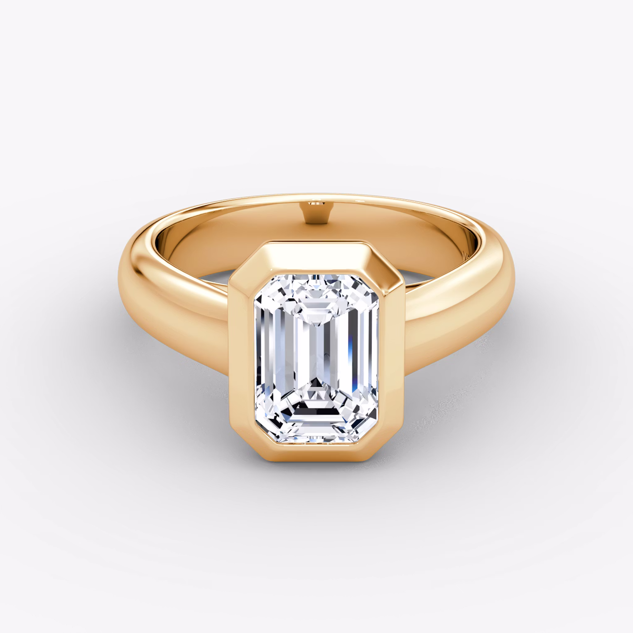 Sculpture Bezel Emerald | Rose Gold