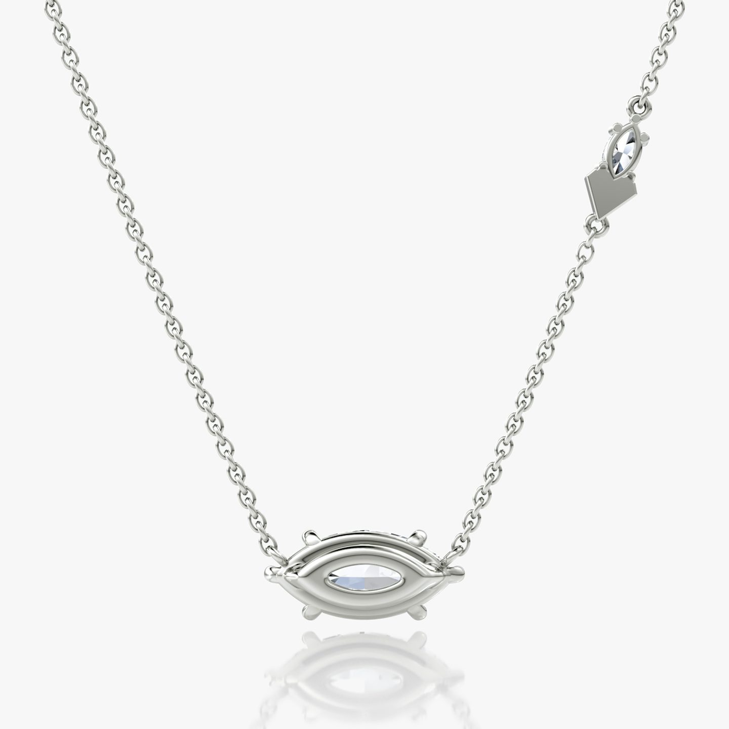 Toi et Moi Echo Necklace | Marquise | 14k | White Gold | caratWeight: 1.6ct | chainLength: 16-18