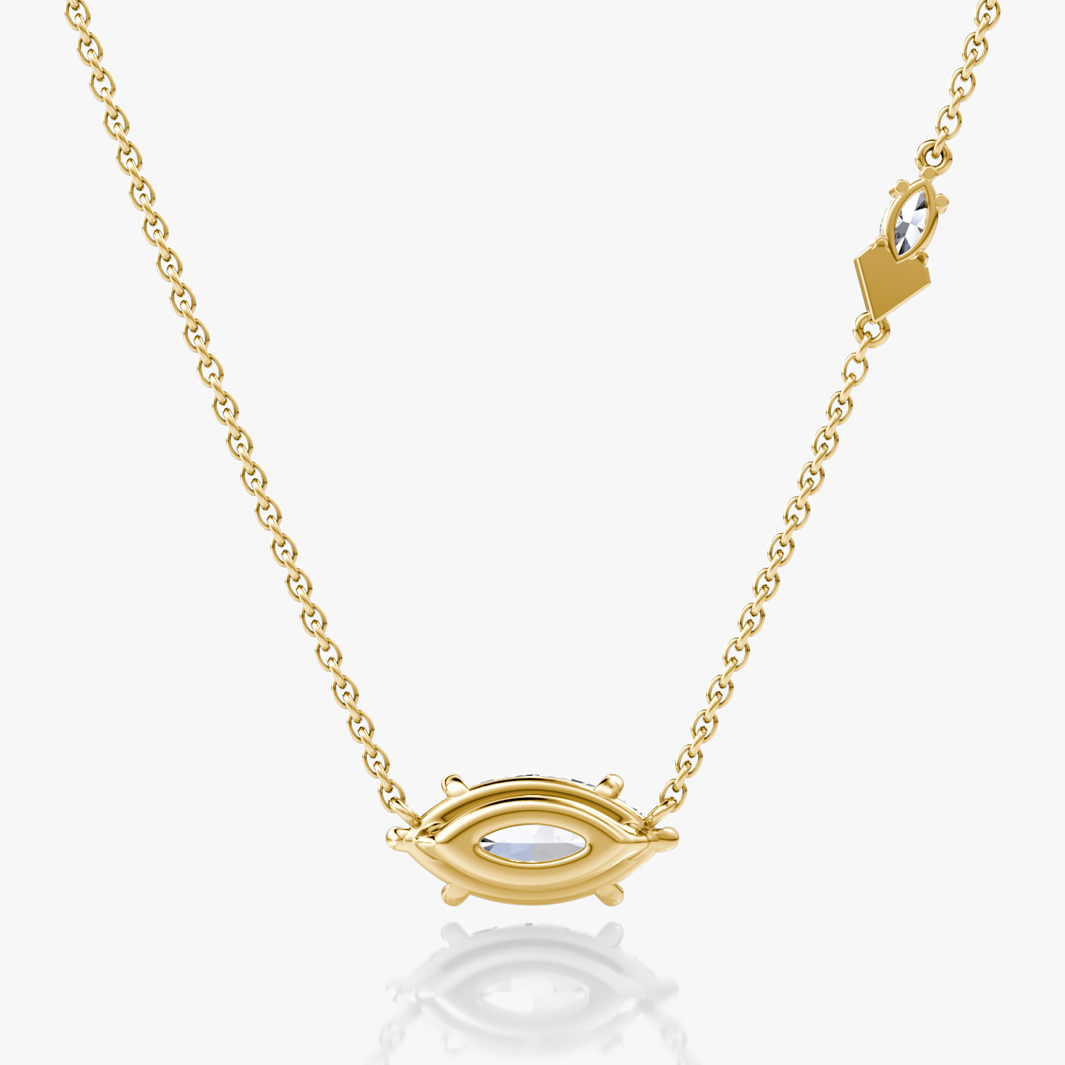 Toi et Moi Echo Necklace | Marquise | 14k | Yellow Gold | caratWeight: 1.6ct | chainLength: 16-18