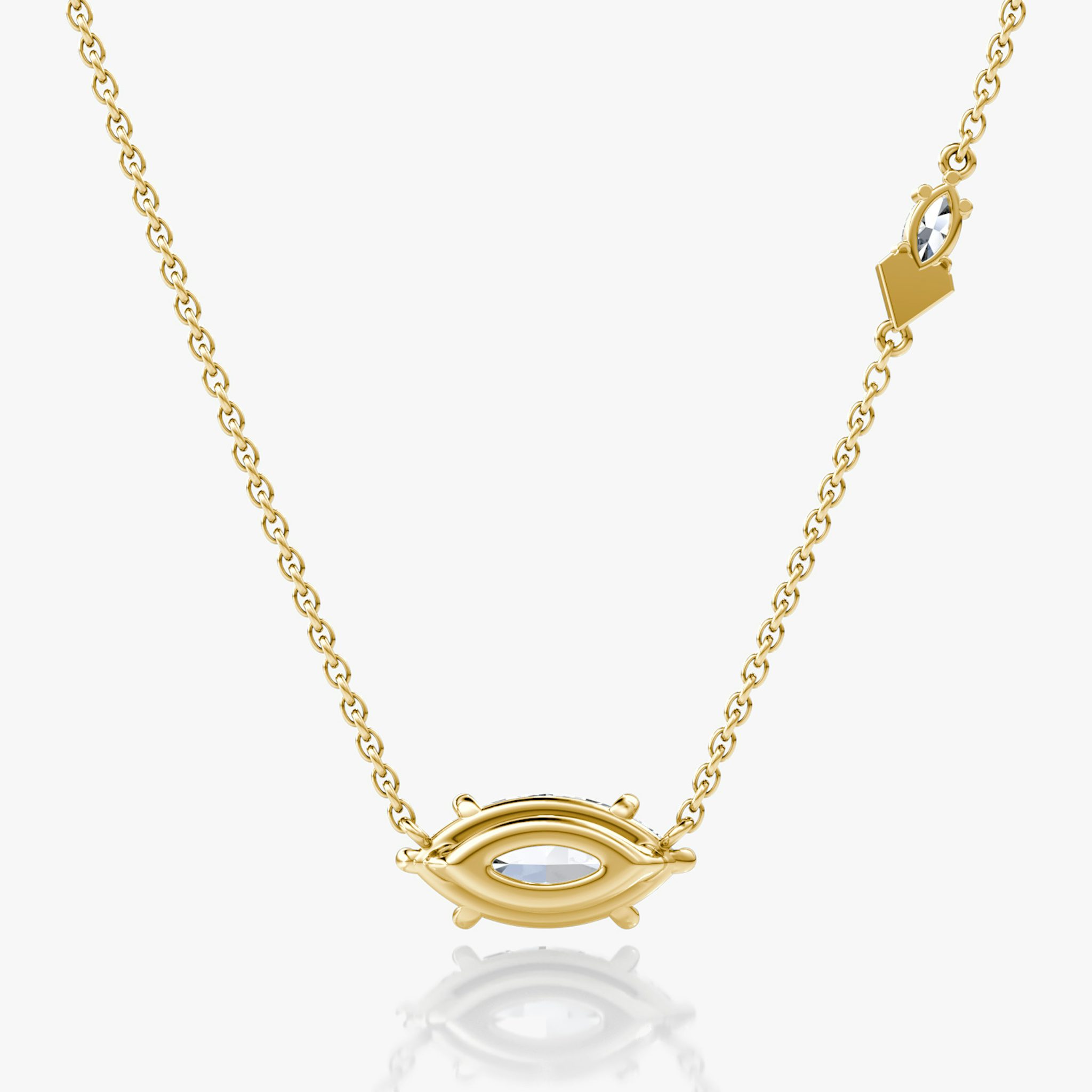 Toi et Moi Echo Necklace | Marquise | 14k | Yellow Gold | caratWeight: 1.6ct | chainLength: 16-18