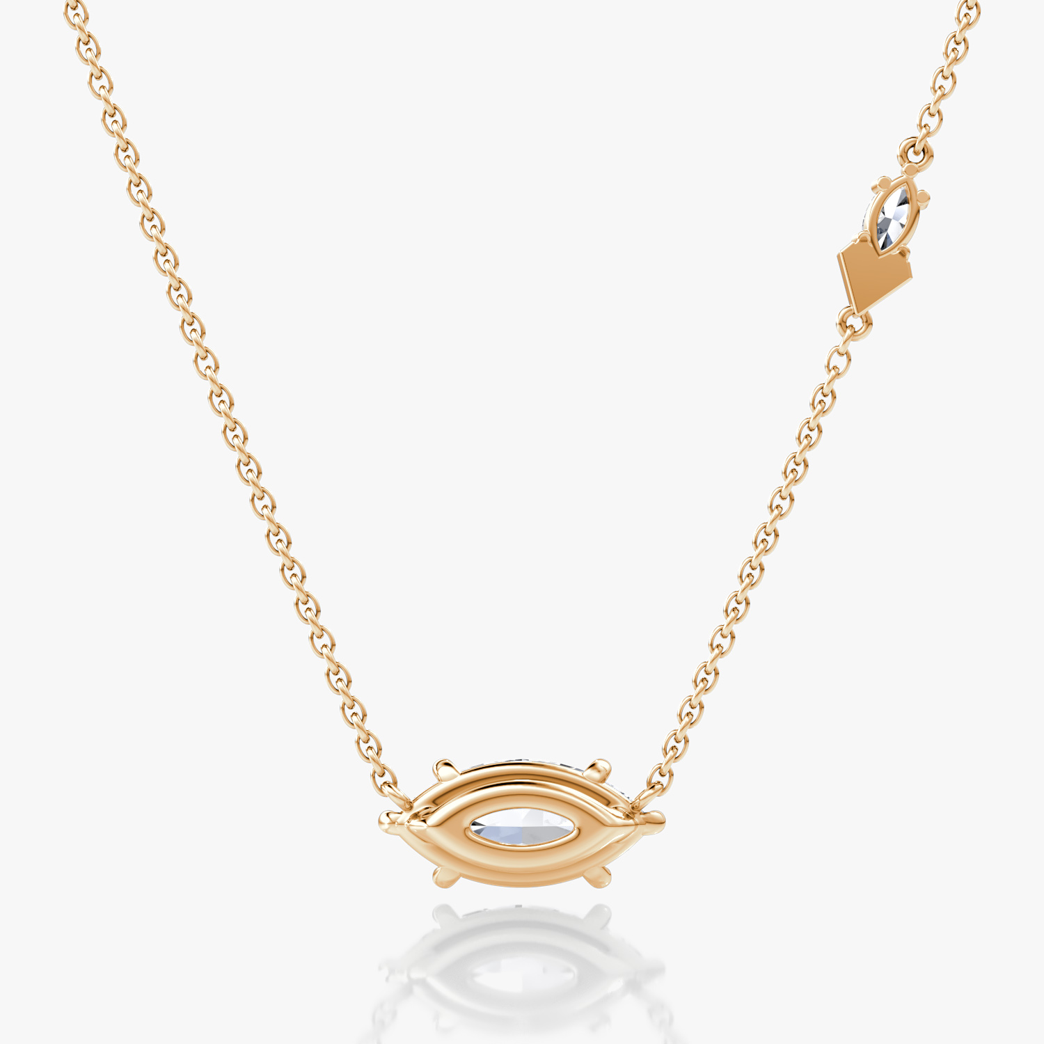 Toi et Moi Echo Necklace | Marquise | 14k | Rose Gold | caratWeight: 1.6ct | chainLength: 16-18