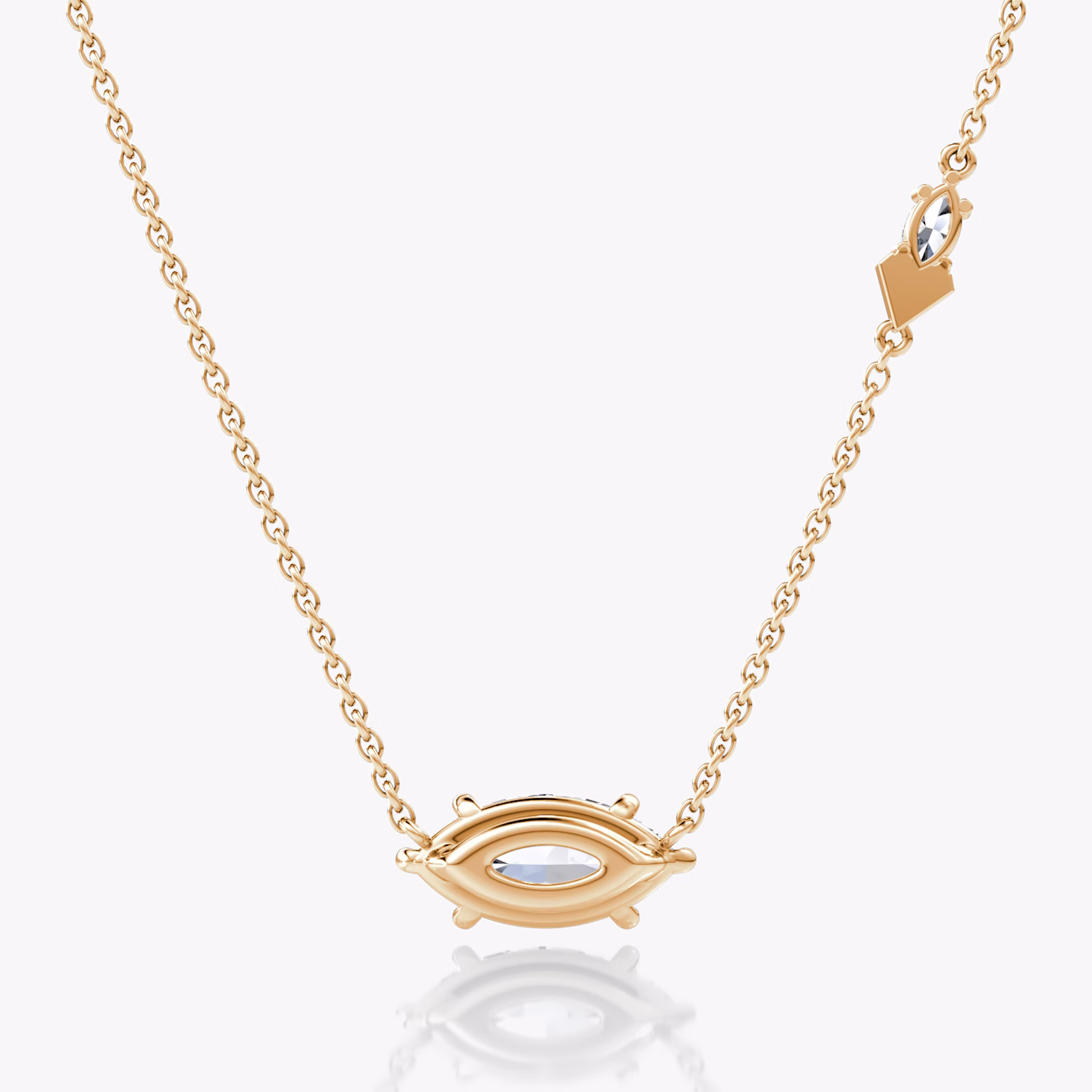 Toi et Moi Echo Necklace | Marquise | 14k | Rose Gold | caratWeight: 1.6ct | chainLength: 16-18