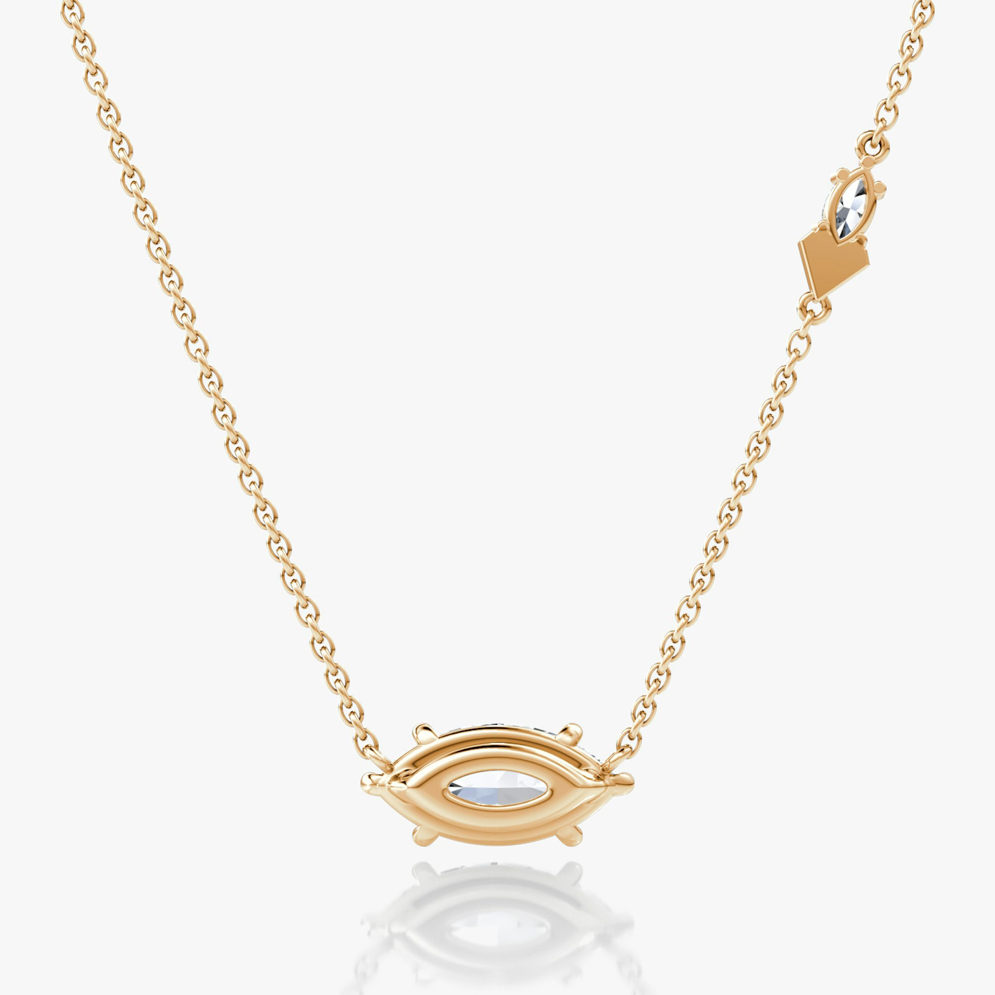 Toi et Moi Echo Necklace | Marquise | 14k | Rose Gold | caratWeight: 1.6ct | chainLength: 16-18