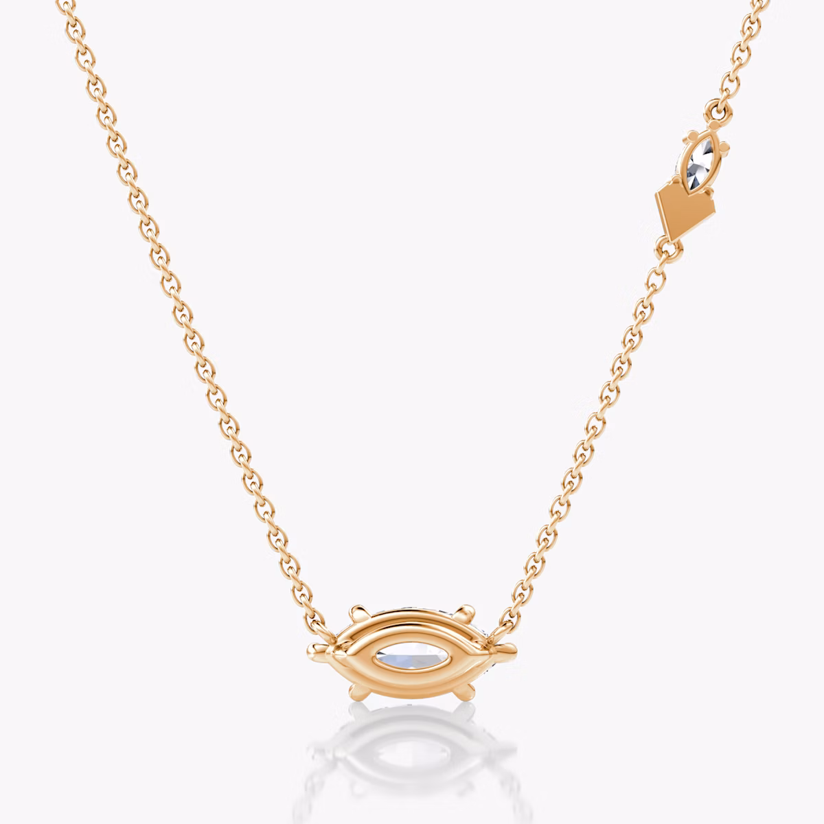 Toi et Moi Echo Necklace | Marquise | 14k | Rose Gold | caratWeight: 1.1ct | chainLength: 16-18