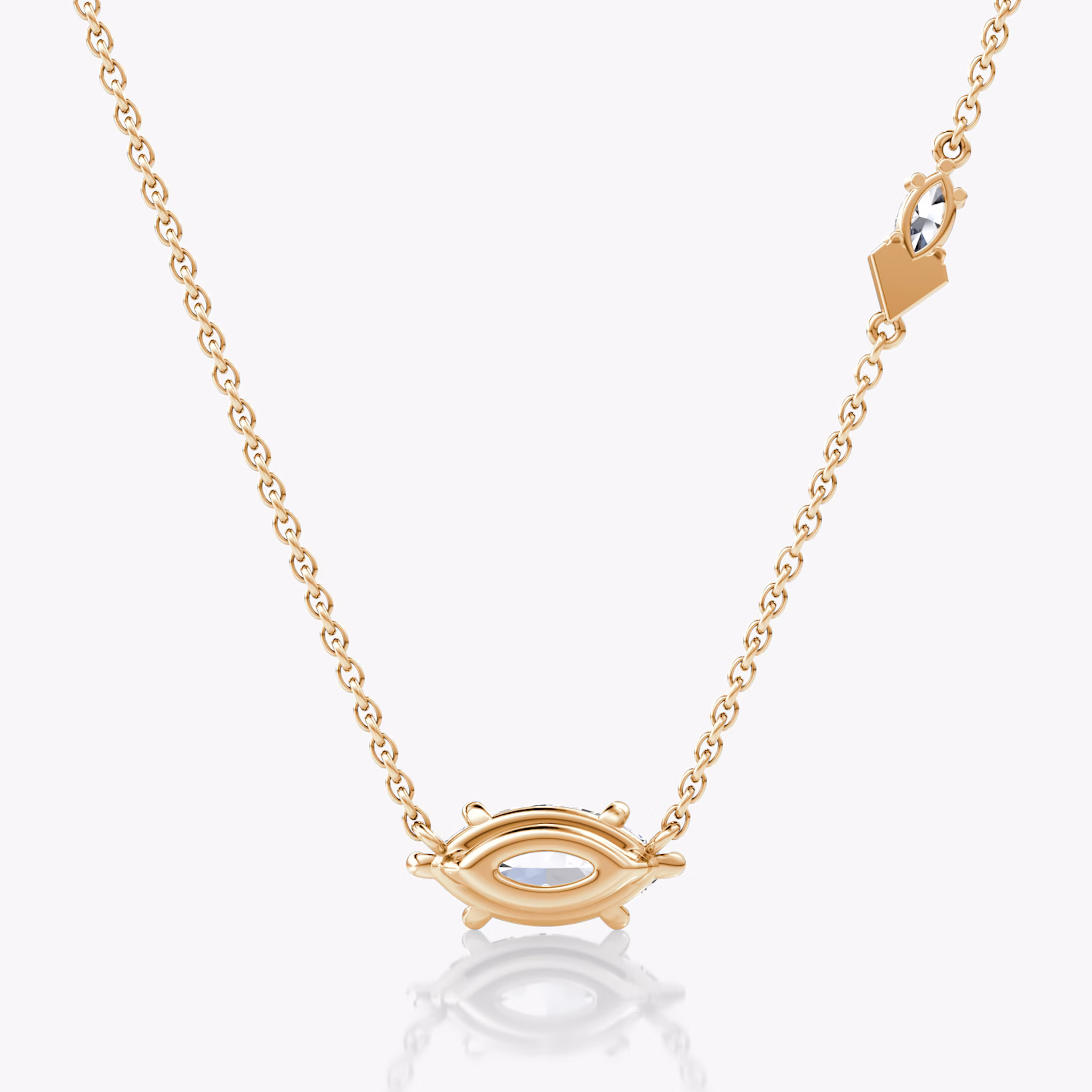Toi et Moi Echo Necklace | Marquise | 14k | Rose Gold | caratWeight: 1.1ct | chainLength: 16-18