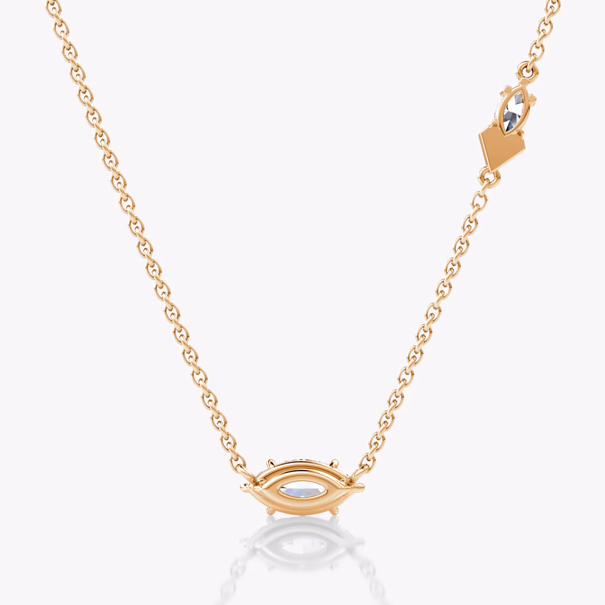 Toi et Moi Echo Necklace | Marquise | 14k | Rose Gold | caratWeight: 0.61ct | chainLength: 16-18