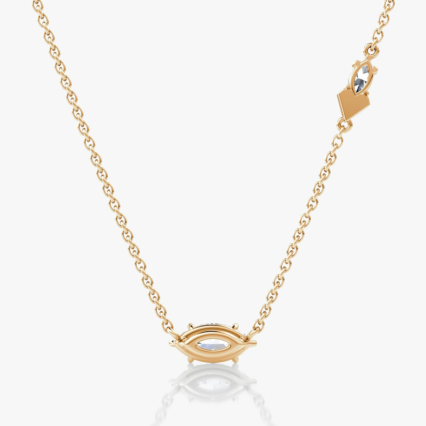 Toi et Moi Echo Necklace | Marquise | 14k | Rose Gold | caratWeight: 0.61ct | chainLength: 16-18