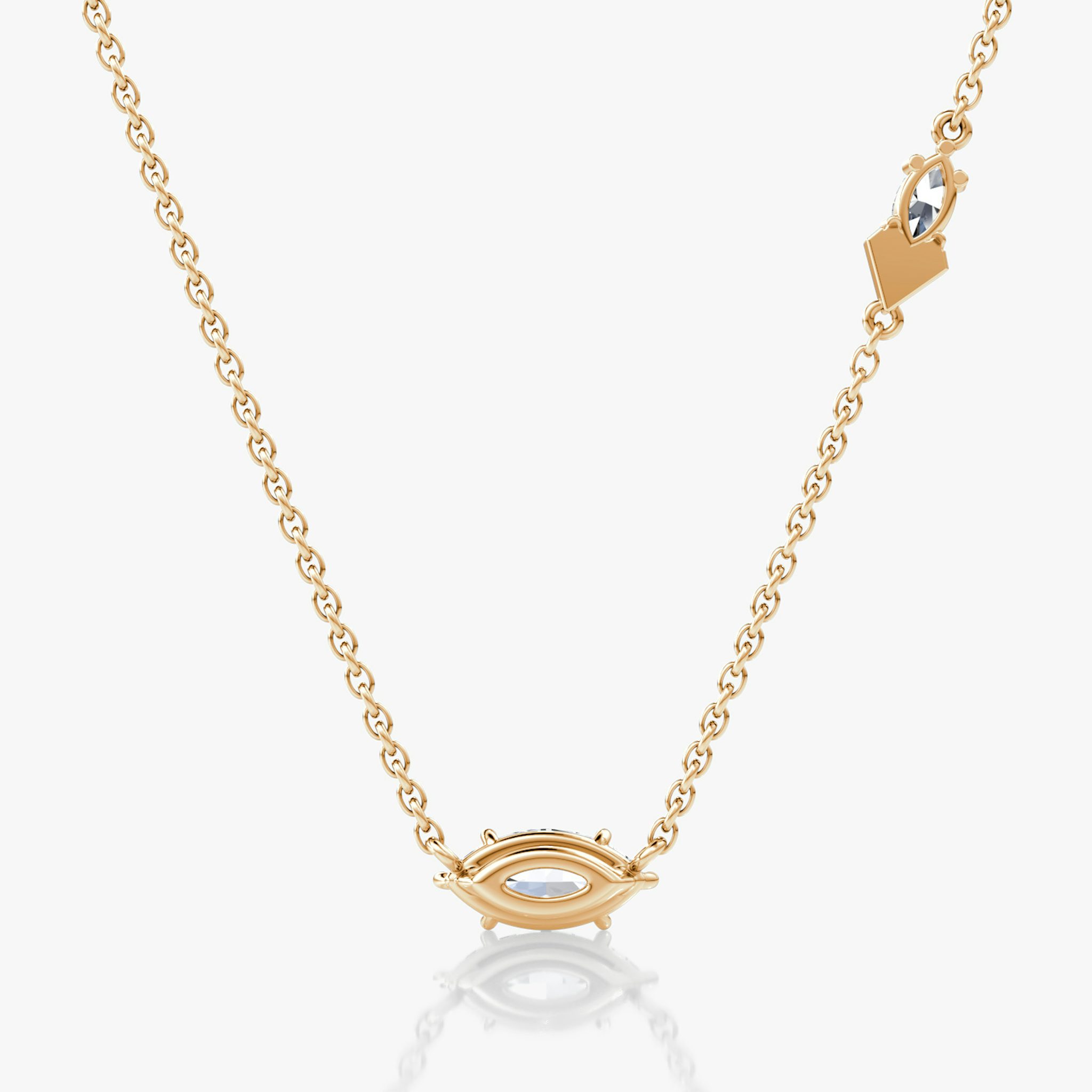 Toi et Moi Echo Necklace | Marquise | 14k | Rose Gold | caratWeight: 0.61ct | chainLength: 16-18