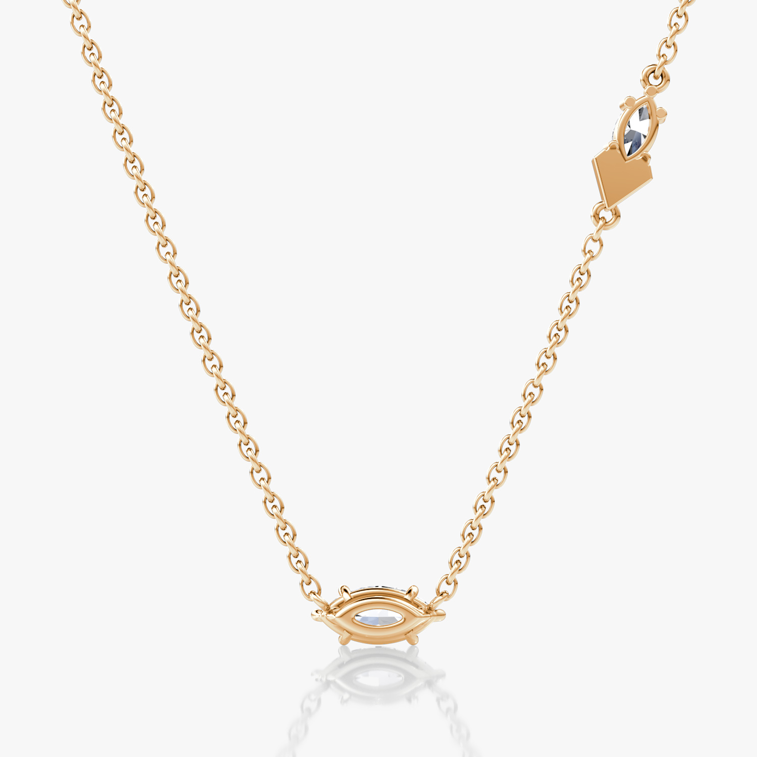 Toi et Moi Echo Necklace | Marquise | 14k | Rose Gold | caratWeight: 0.36ct | chainLength: 16-18