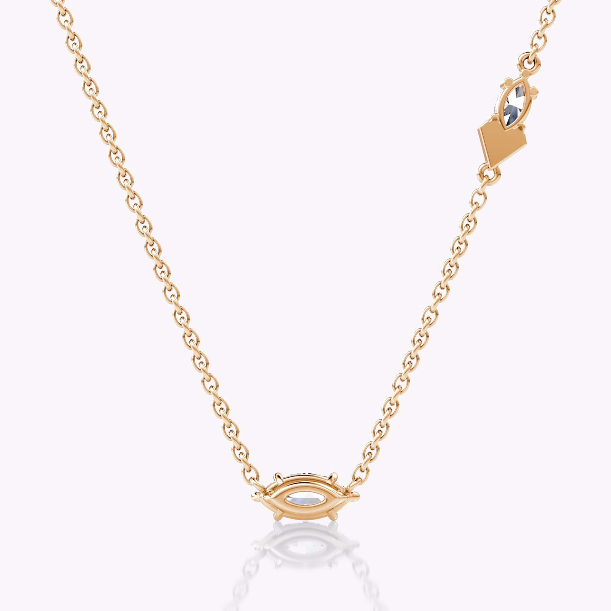 Toi et Moi Echo Necklace | Marquise | 14k | Rose Gold | caratWeight: 0.36ct | chainLength: 16-18