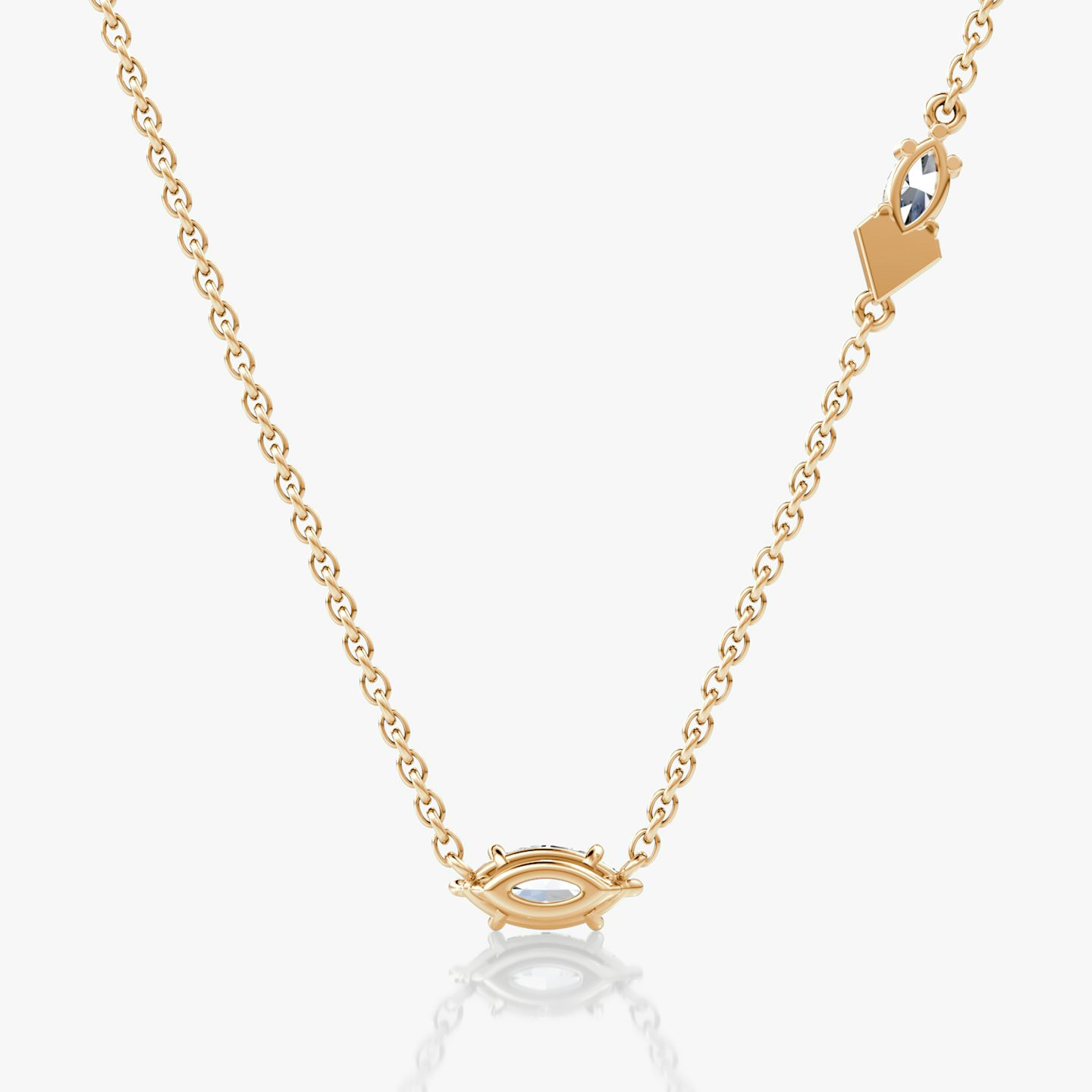Collier Toi et Moi Echo | Marquise | 14k | Or rose | caratWeight: 0.36ct | chainLength: 16-18