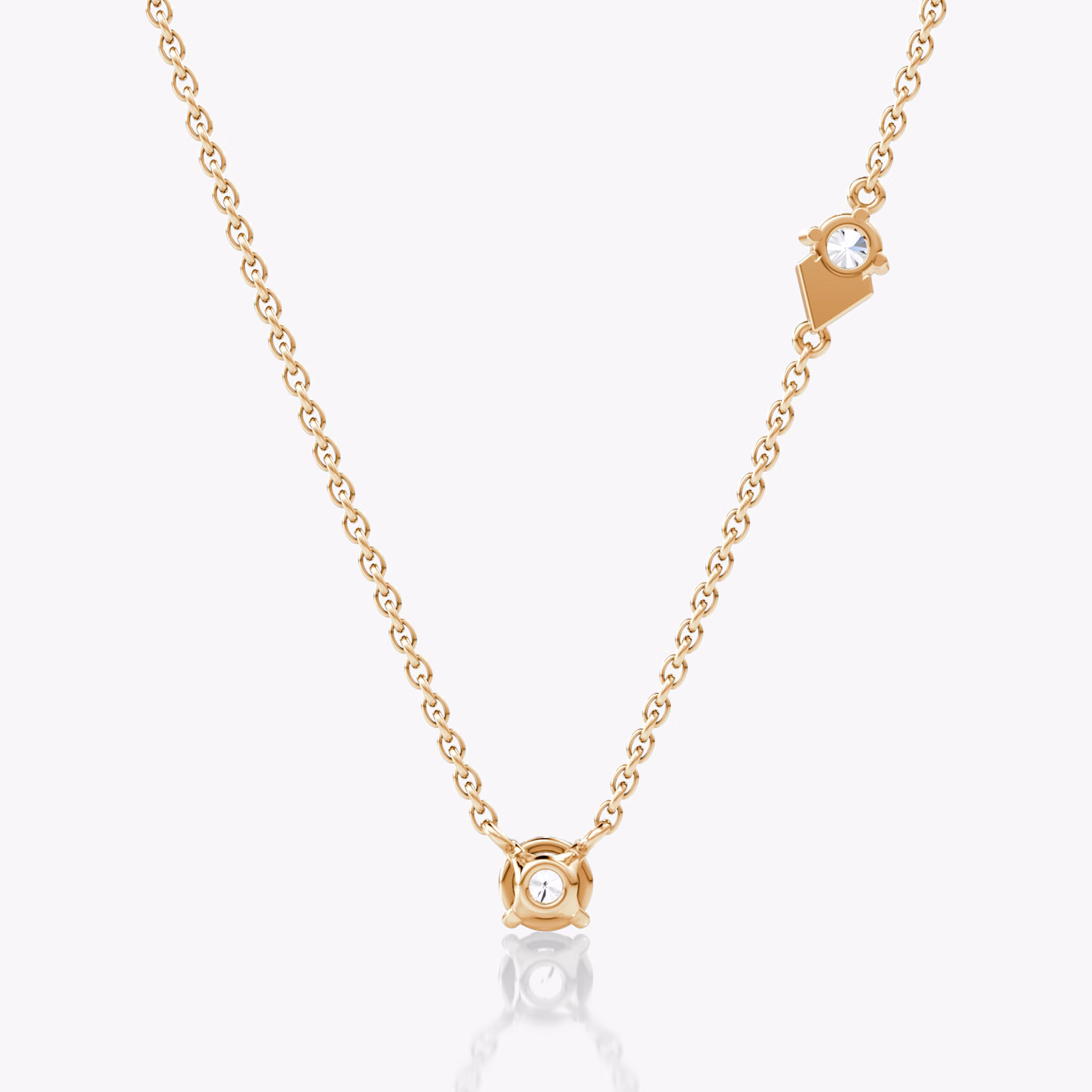 Toi et Moi Echo Necklace | Round Brilliant | 14k | Rose Gold | caratWeight: 0.35ct | chainLength: 16-18
