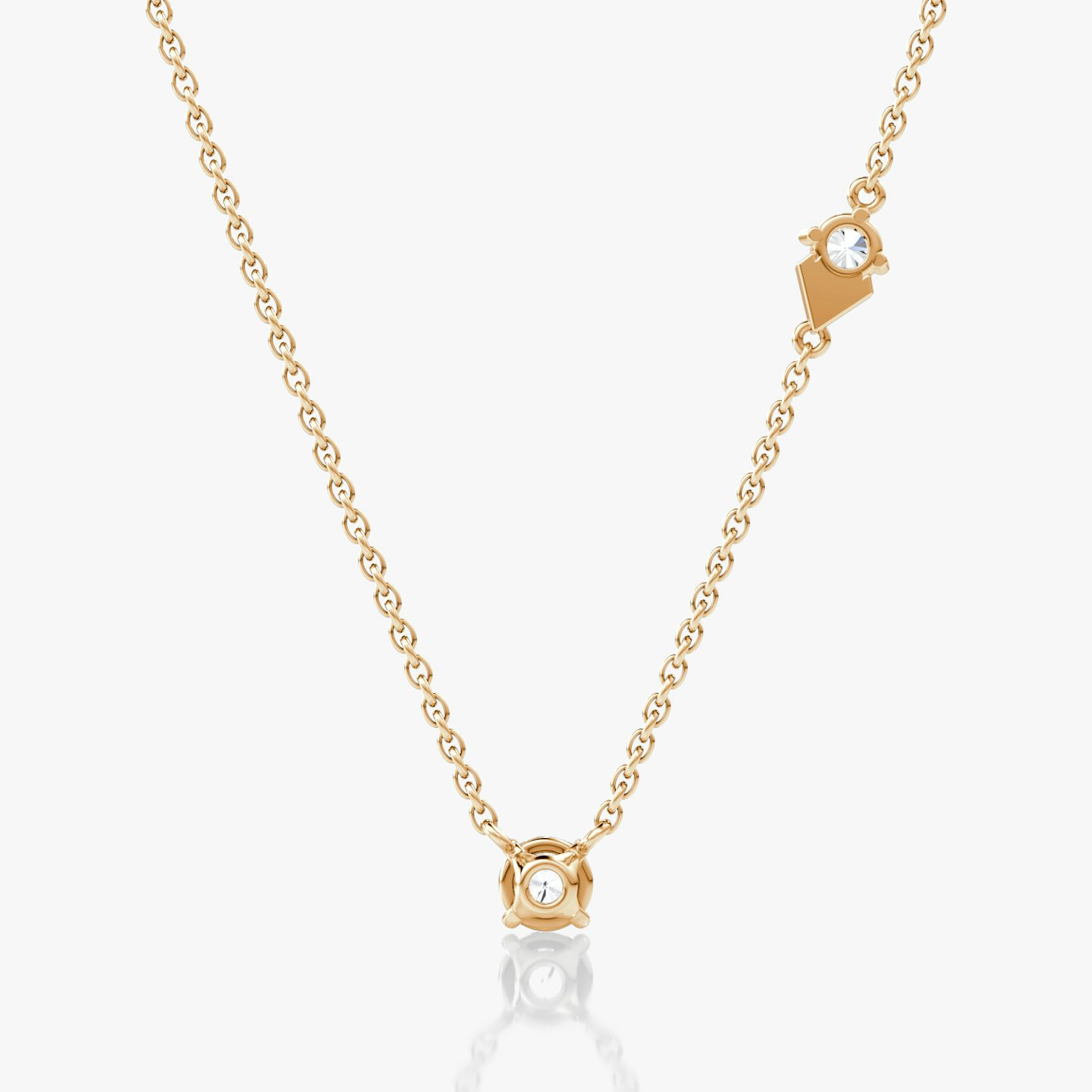 Collier Toi et Moi Echo | Rond Brillant | 14k | Or rose | caratWeight: 0.35ct | chainLength: 16-18