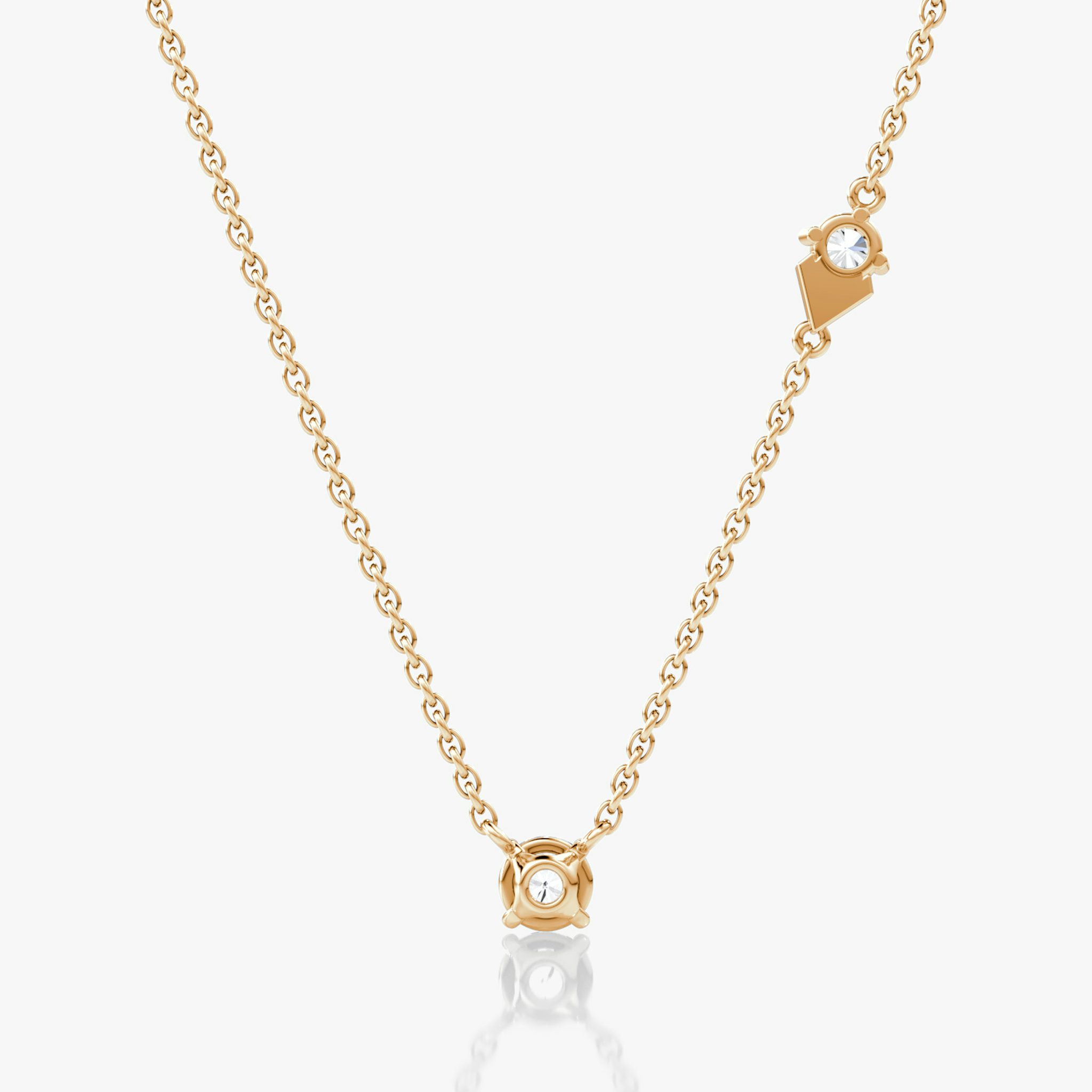 Toi et Moi Echo Necklace | Round Brilliant | 14k | Rose Gold | caratWeight: 0.35ct | chainLength: 16-18