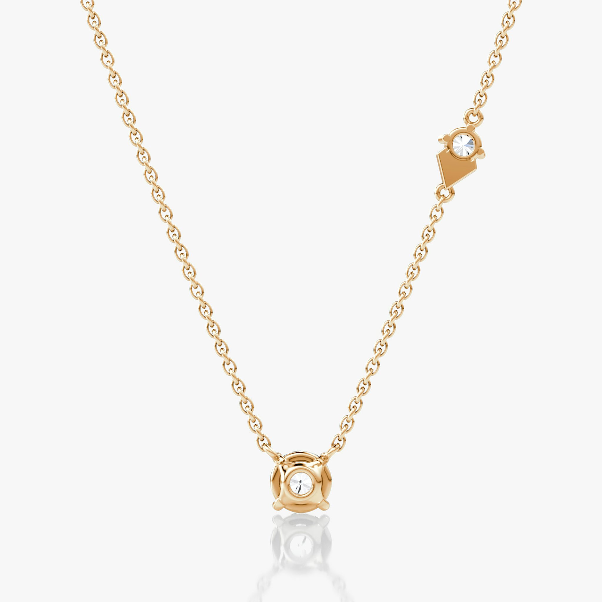 Toi et Moi Echo Necklace | Round Brilliant | 14k | Rose Gold | caratWeight: 0.60ct | chainLength: 16-18