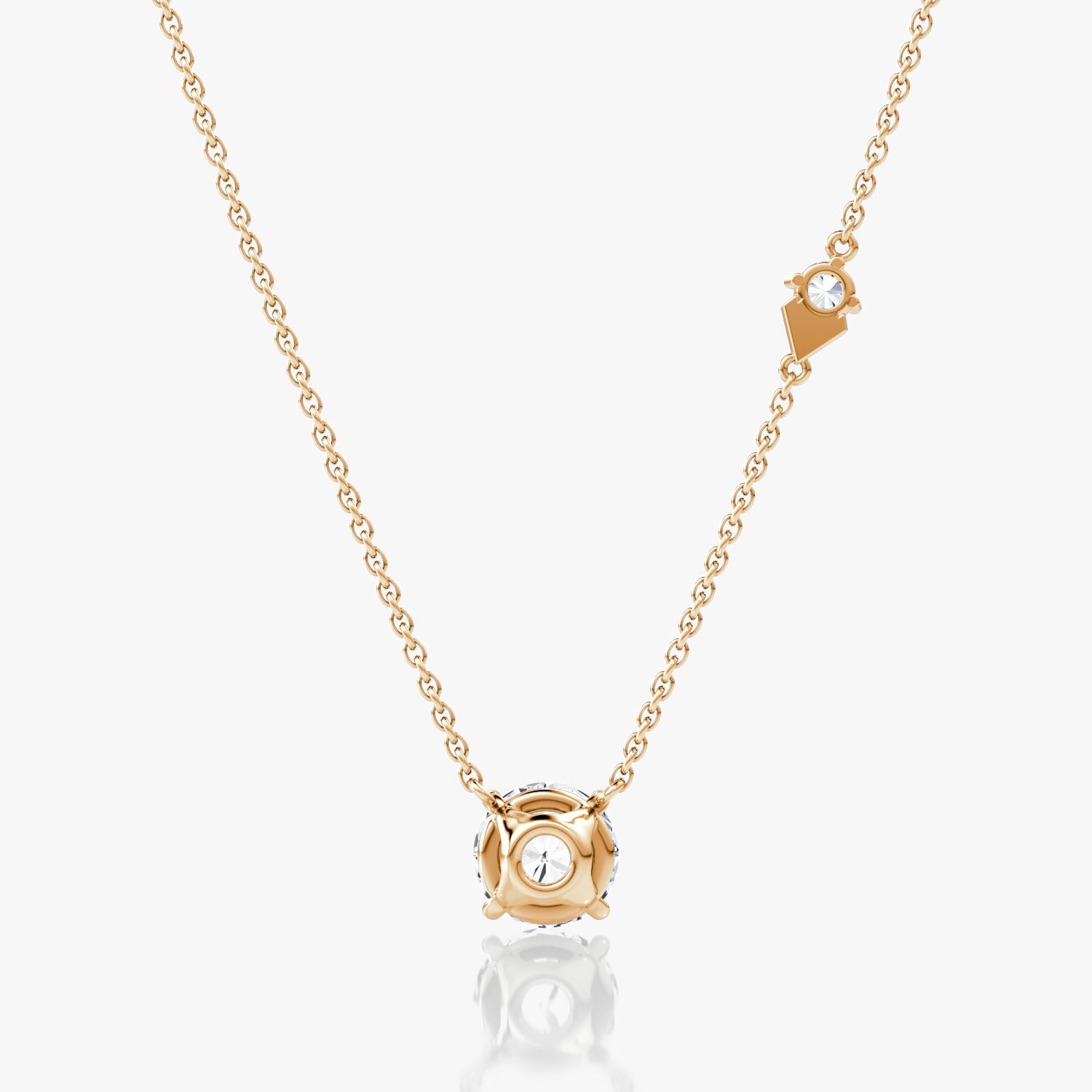 Collier Toi et Moi Echo | Rond Brillant | 14k | Or rose | caratWeight: 1.6ct | chainLength: 16-18
