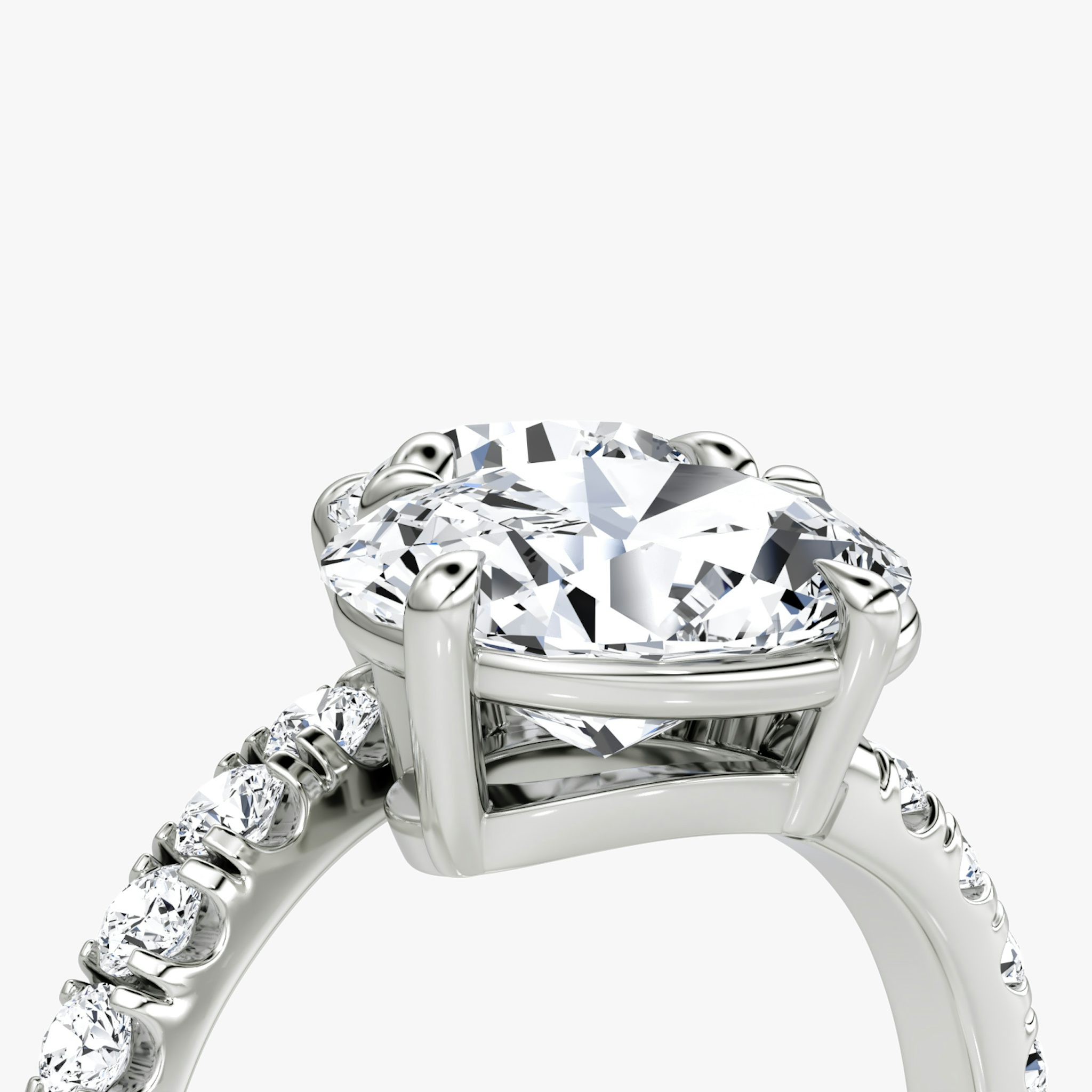 The Toi et Moi Bypass | Round Brilliant and Oval | Platinum | bandAccent: Pavé | diamondOrientation: vertical | caratWeight: other