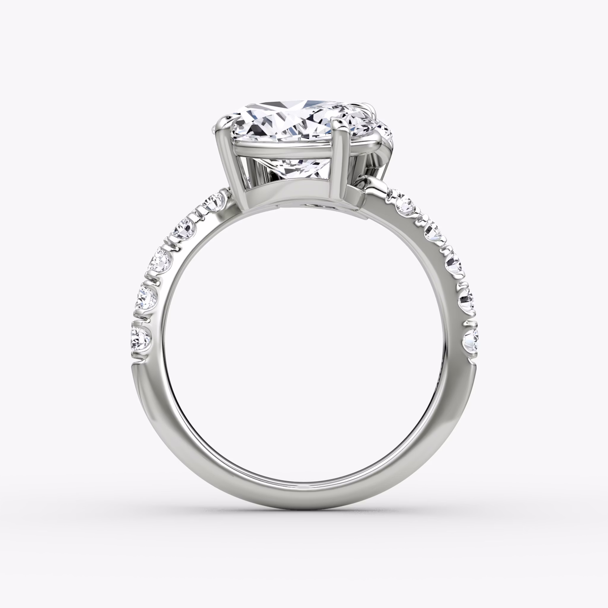 The Toi et Moi Bypass | Round Brilliant and Oval | Platinum | bandAccent: Pavé | diamondOrientation: vertical | caratWeight: other
