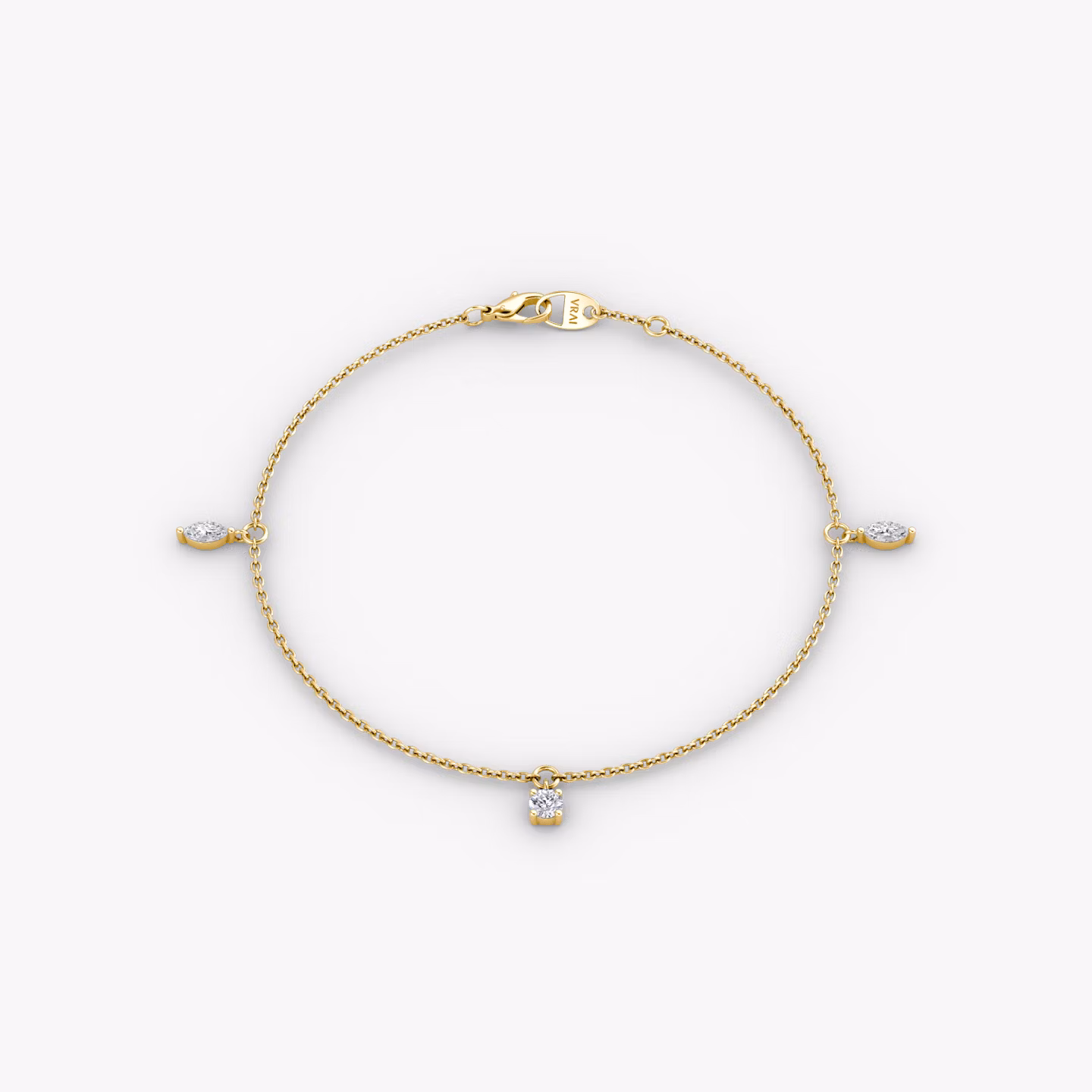 Floating Mixed Shape Bracelet | Yellow Gold