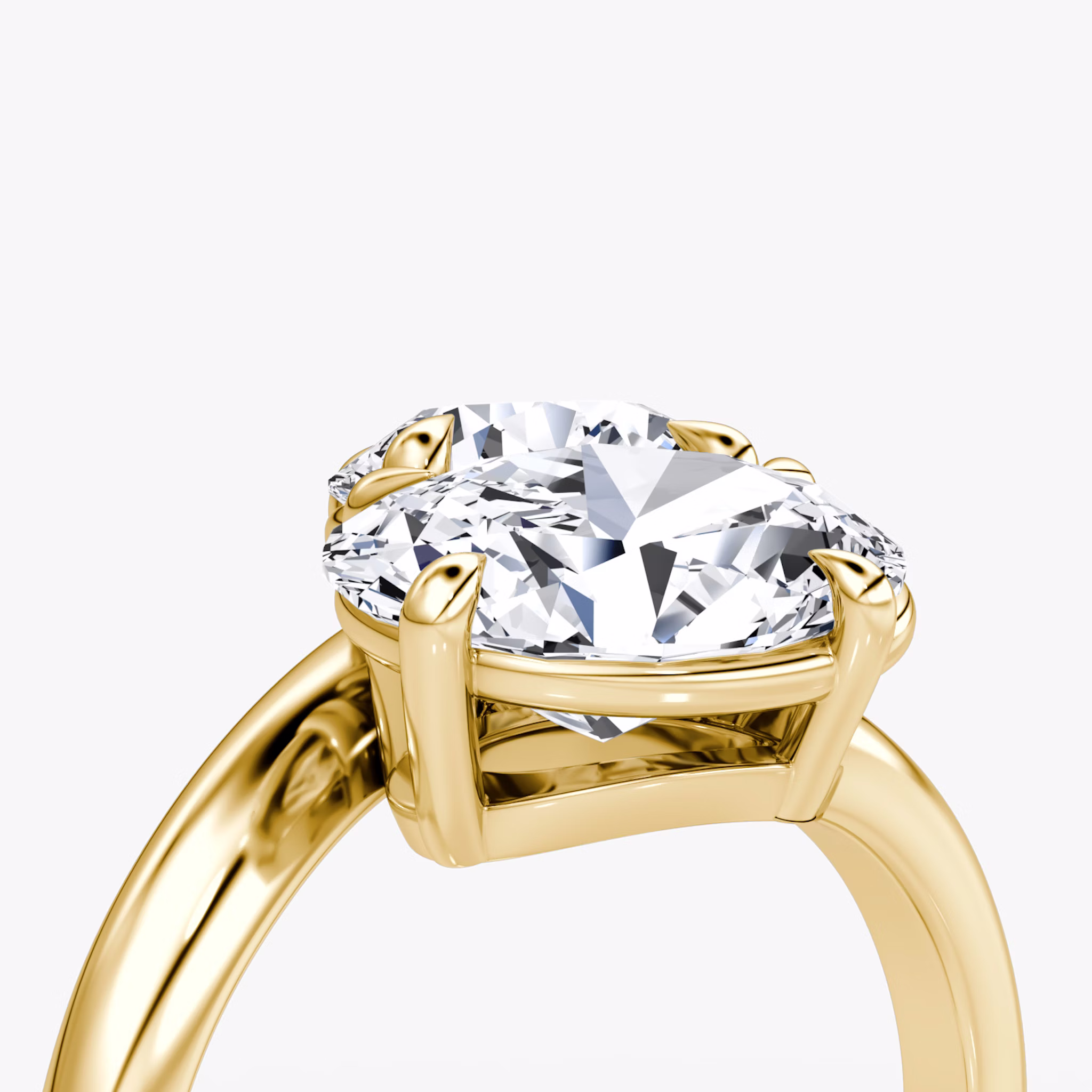 The Toi et Moi Bypass | Round Brilliant and Oval | 18k | Yellow Gold | bandAccent: Plain | diamondOrientation: vertical | caratWeight: other