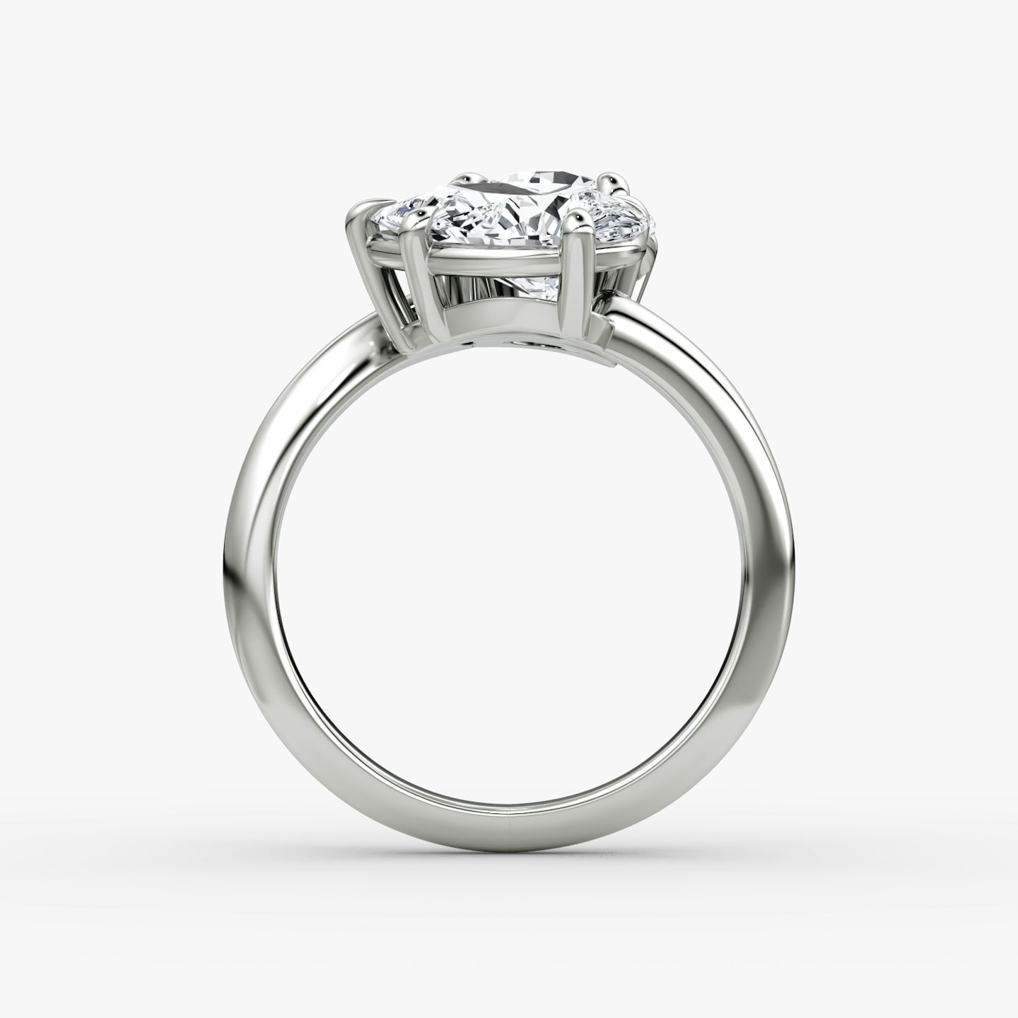 The Toi et Moi Bypass | Round Brilliant and Pear | Platinum | bandAccent: Plain | diamondOrientation: vertical | caratWeight: other