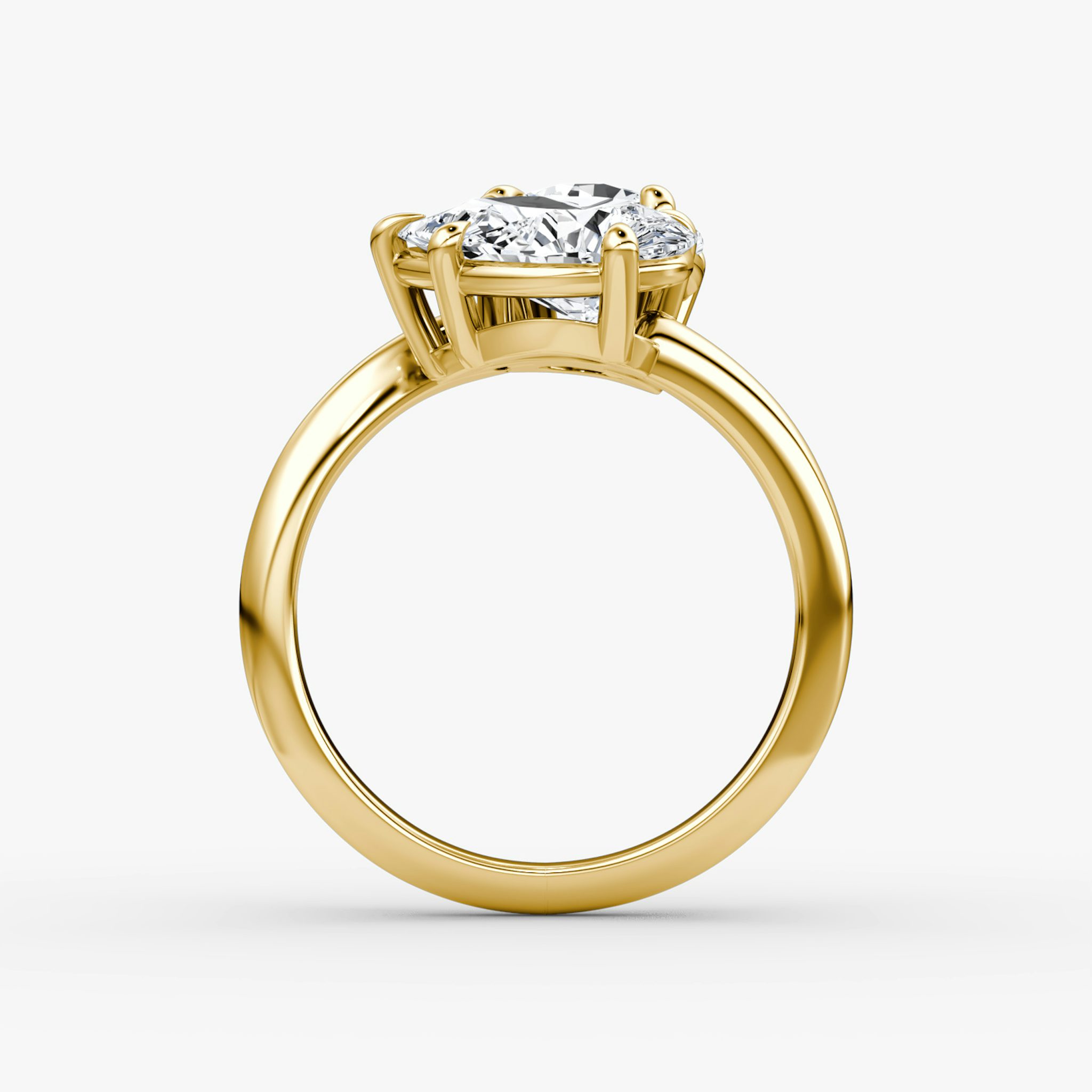 The Toi et Moi Bypass | Round Brilliant and Pear | 18k | Yellow Gold | bandAccent: Plain | diamondOrientation: vertical | caratWeight: other