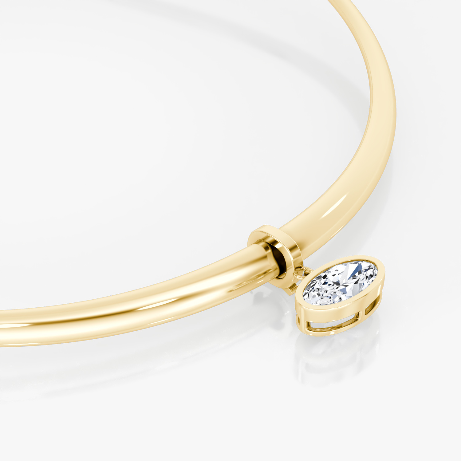 Collar with Drop Pendant Moval | Yellow Gold