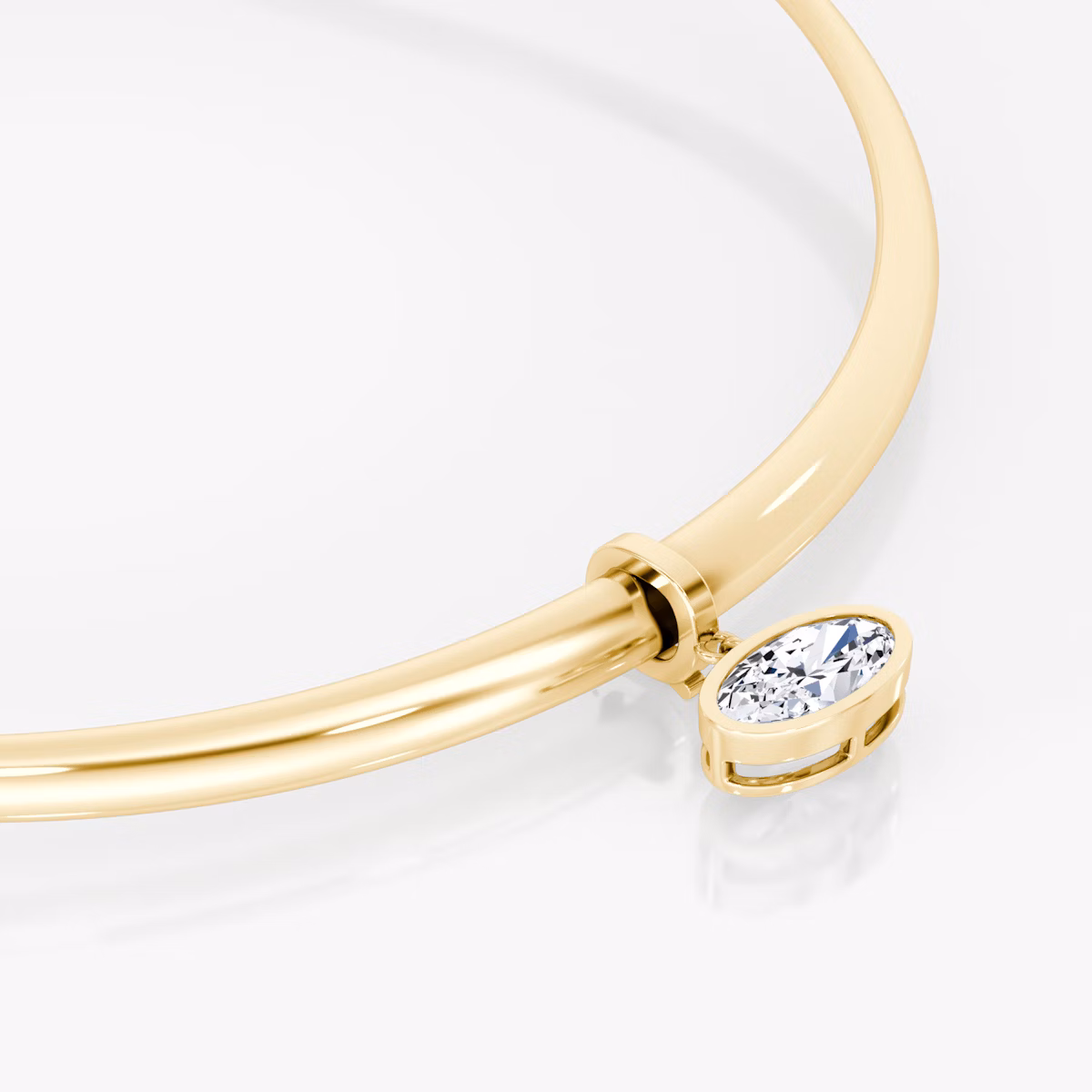 Collar with Drop Pendant | Moval | 14k | Yellow Gold | chainLength: 16.5