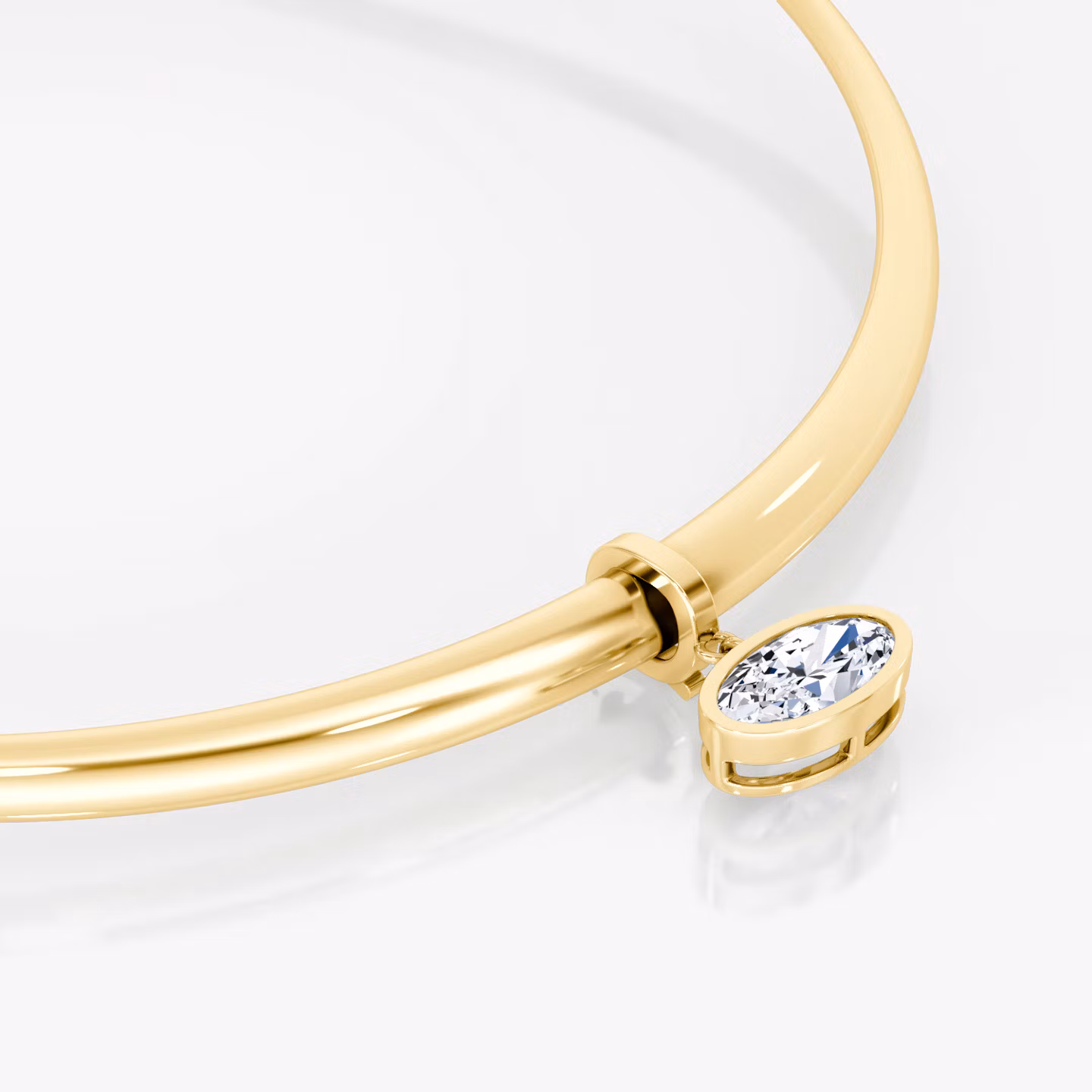 Collar with Drop Pendant Moval | Yellow Gold