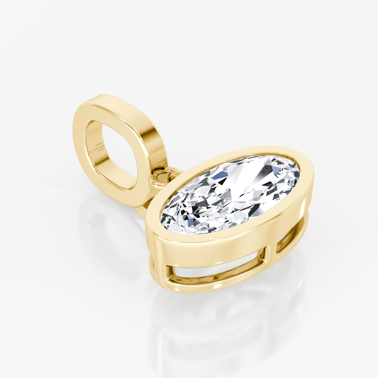 Collier avec Pendentif Drop | Moval | 14k | Or jaune | chainLength: 16.5