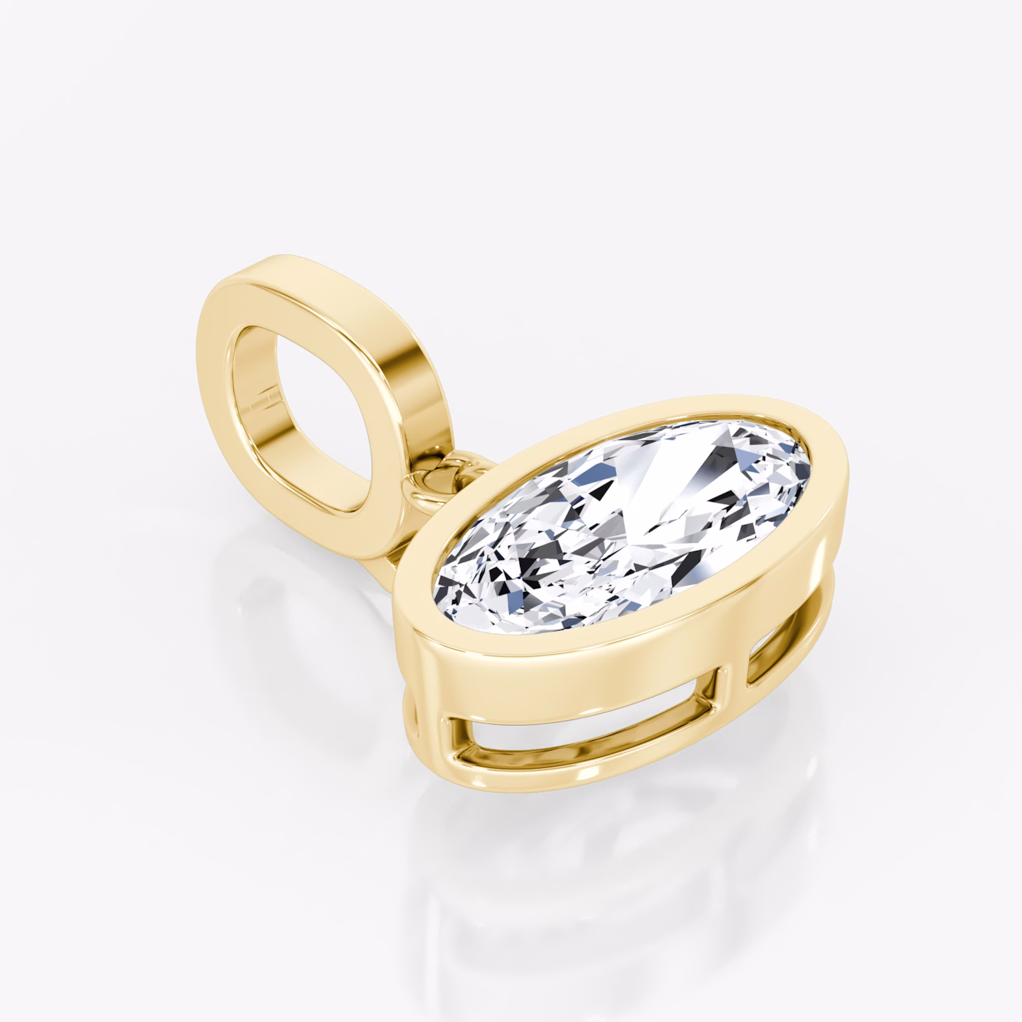 Collar with Drop Pendant | Moval | 14k | Yellow Gold | chainLength: 16.5