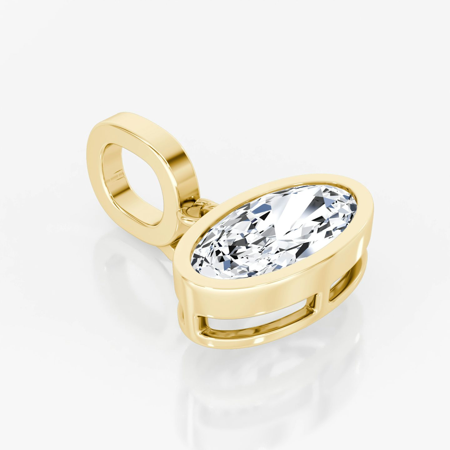 Collar with Drop Pendant | Moval | 14k | Yellow Gold | chainLength: 16.5