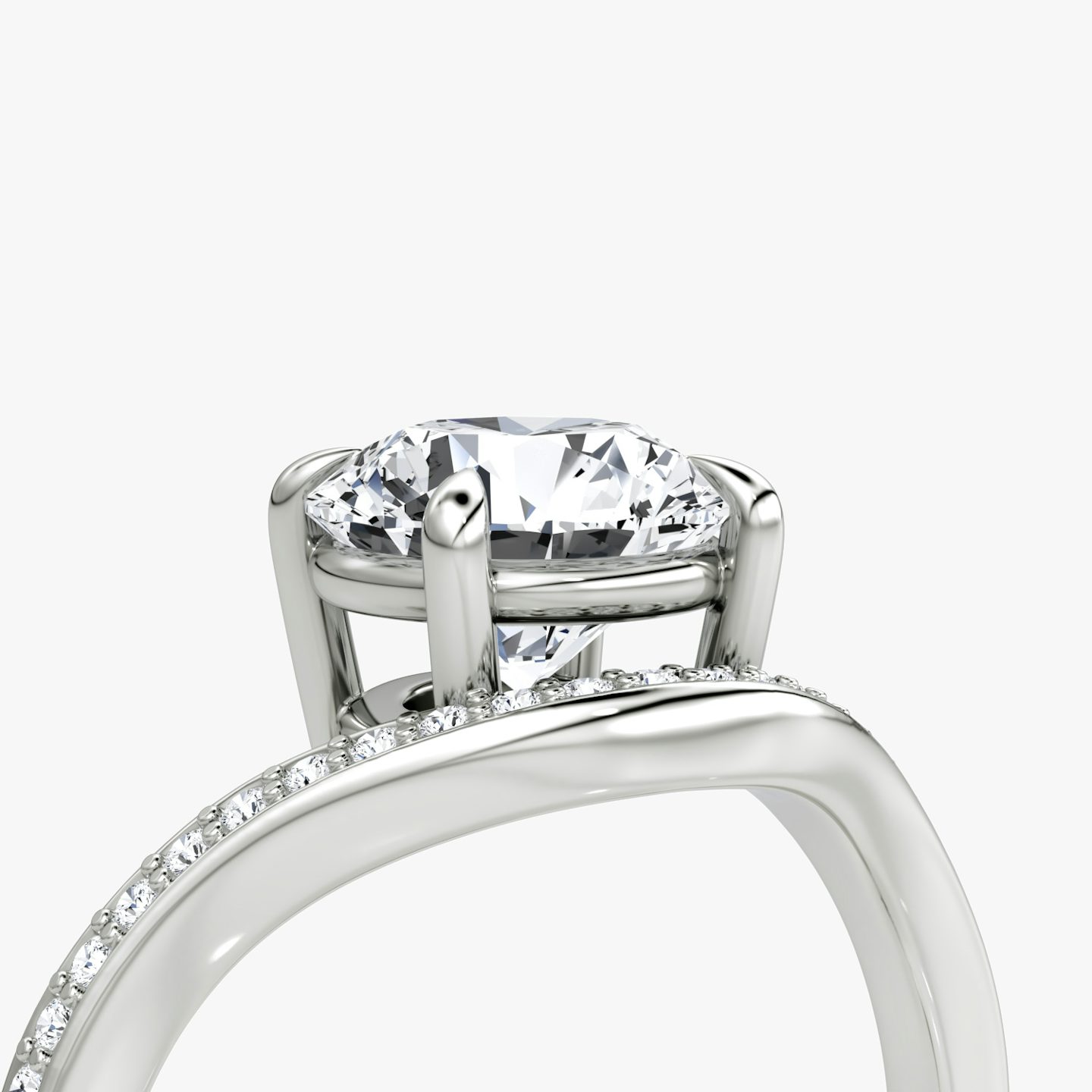 Curve | Rund | Platin | bandAccent: Mit Pavé-Besatz | caratWeight: other | diamondOrientation: vertical