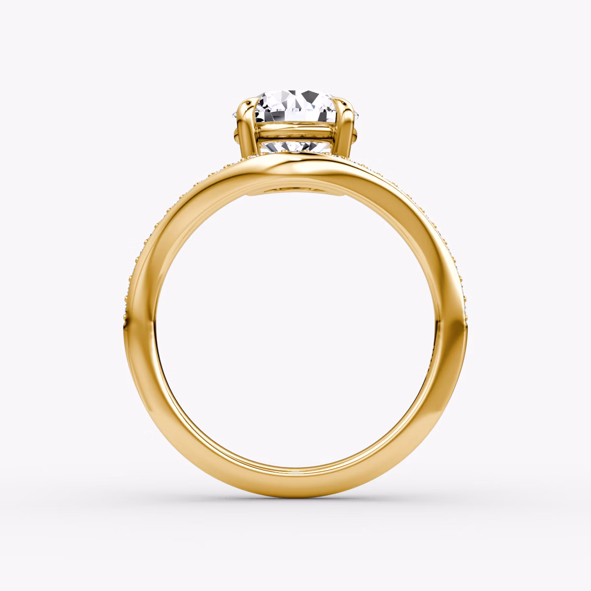 Curve | Rund | 18k | Gelbgold | bandAccent: Mit Pavé-Besatz | caratWeight: 2.0ct | diamondOrientation: vertical