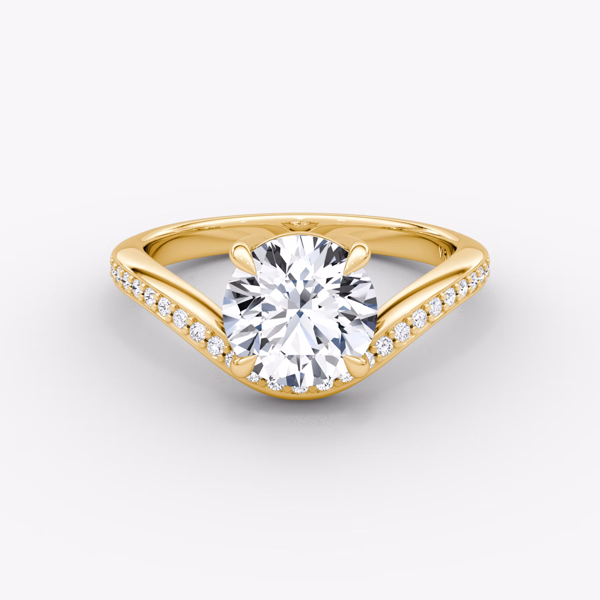 Curve | Rund | 18k | Gelbgold | bandAccent: Mit Pavé-Besatz | caratWeight: 2.0ct | diamondOrientation: vertical
