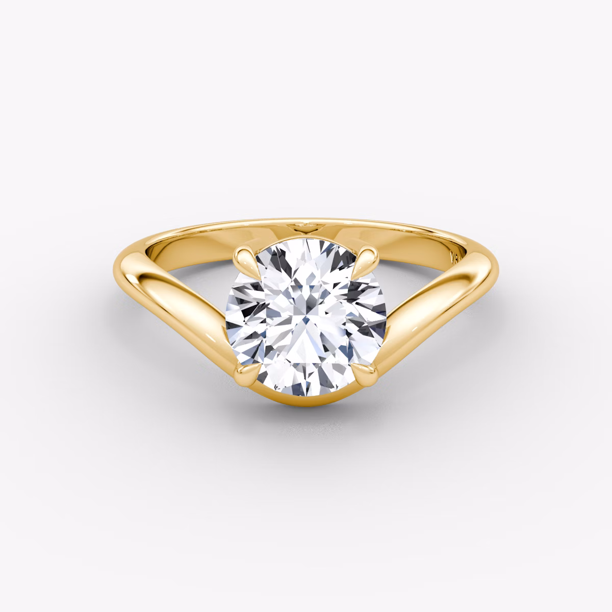 Anillo de compromiso Curve | Brillante | 18k | Oro amarillo | bandAccent: Simple | caratWeight: 2.0ct | diamondOrientation: vertical
