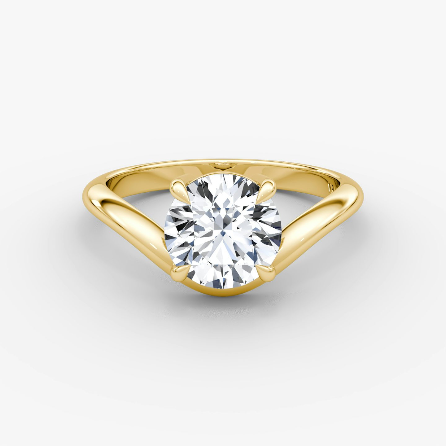 Anillo de compromiso Curve | Brillante | 18k | Oro amarillo | bandAccent: Simple | caratWeight: 2.0ct | diamondOrientation: vertical