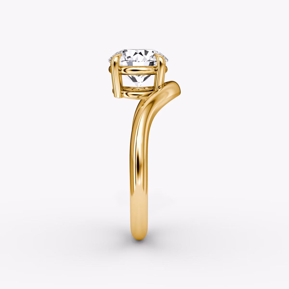Curve | Rund | 18k | Gelbgold | bandAccent: Ohne Pavé-Besatz | caratWeight: other | diamondOrientation: vertical