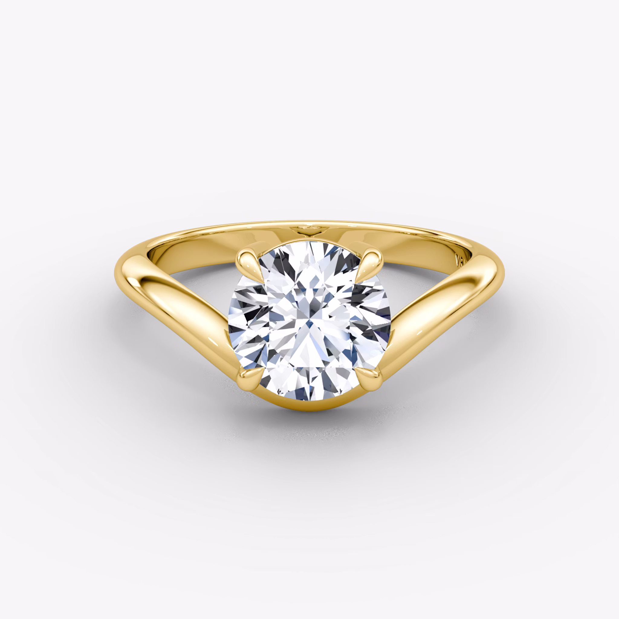 Curve Round Brilliant | Yellow Gold