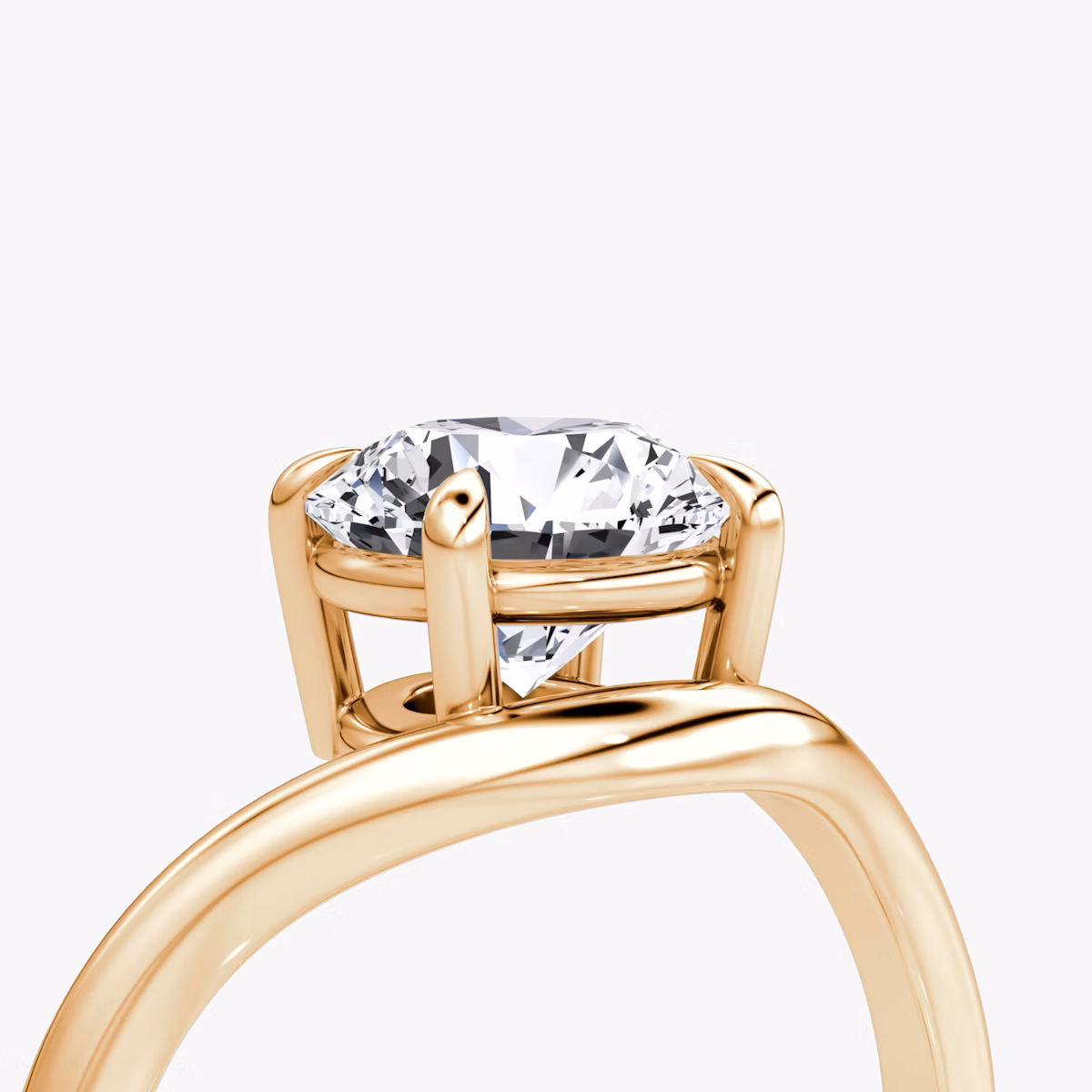Curve | Rund | 14k | Roségold | bandAccent: Ohne Pavé-Besatz | caratWeight: other | diamondOrientation: vertical