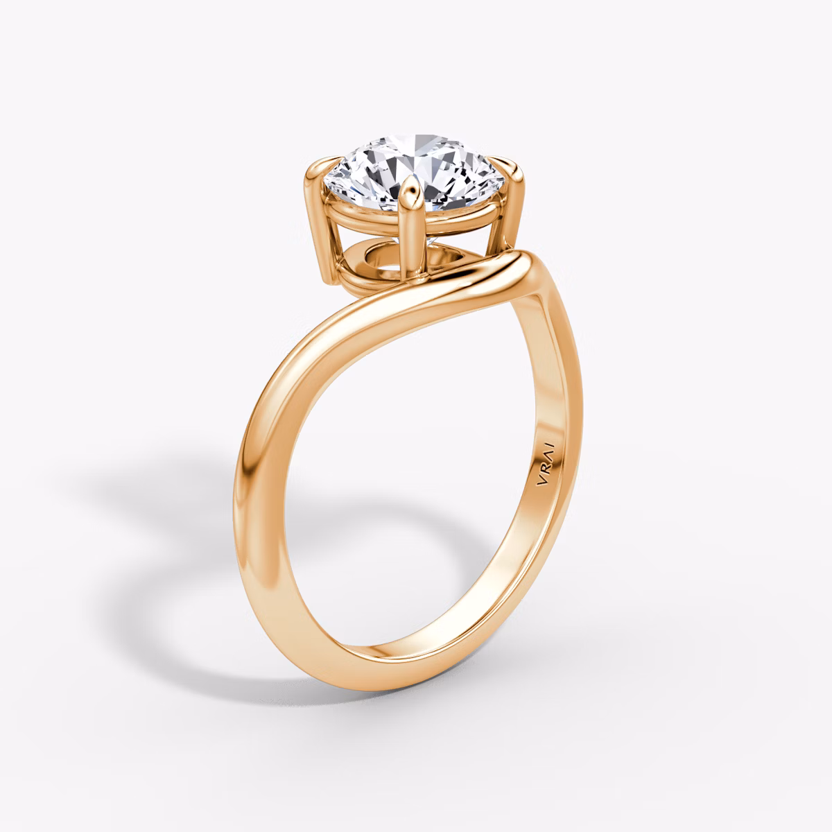 Curve | Rund | 14k | Roségold | bandAccent: Ohne Pavé-Besatz | caratWeight: other | diamondOrientation: vertical