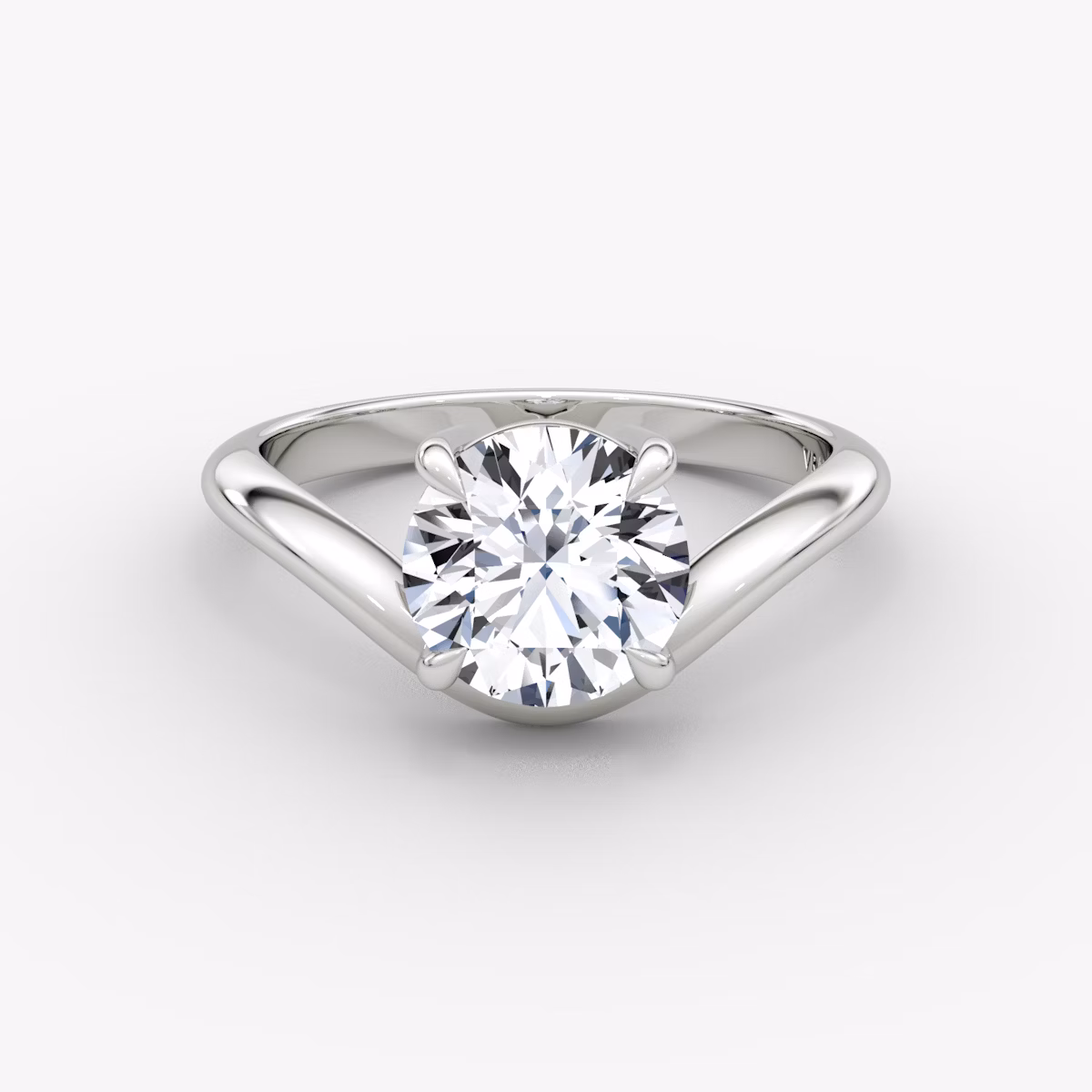 Curve | Rund | 18k | Weißgold | bandAccent: Ohne Pavé-Besatz | caratWeight: 1.0ct | diamondOrientation: vertical