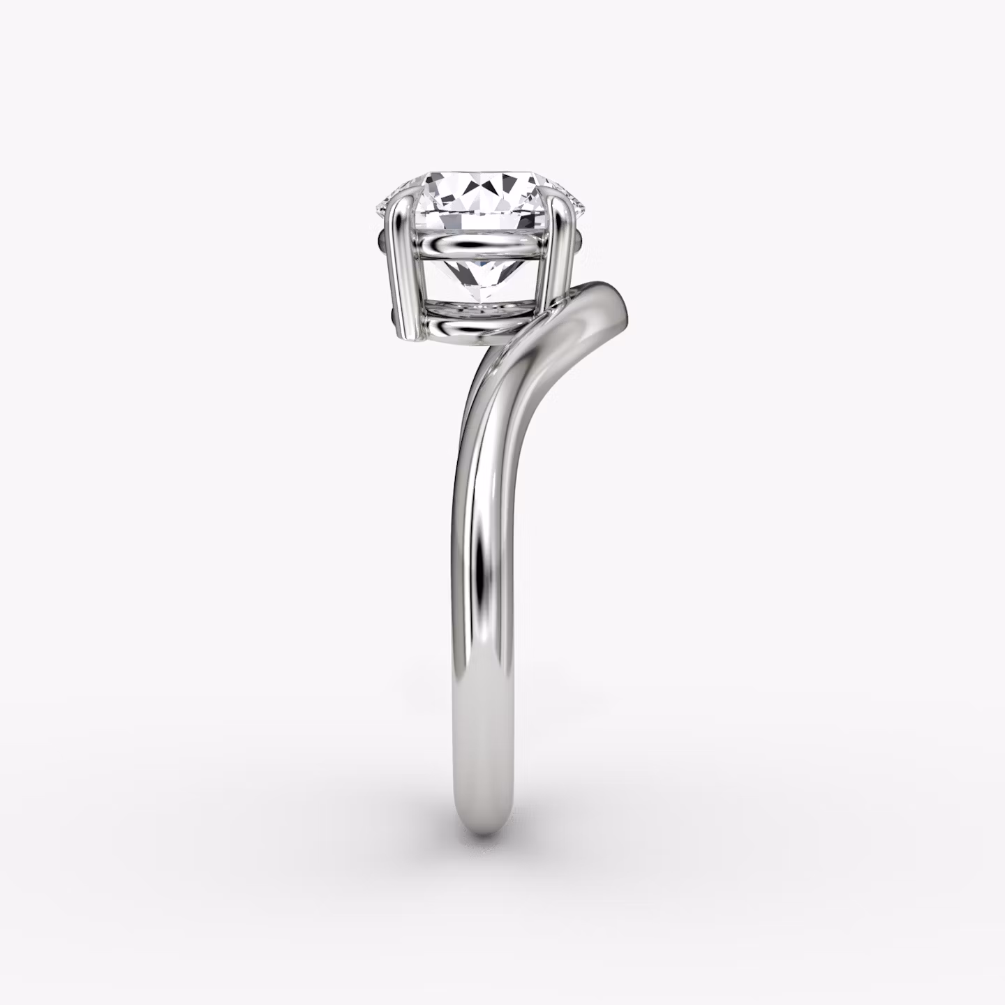 Curve | Rund | 18k | Weißgold | bandAccent: Ohne Pavé-Besatz | caratWeight: 1.0ct | diamondOrientation: vertical